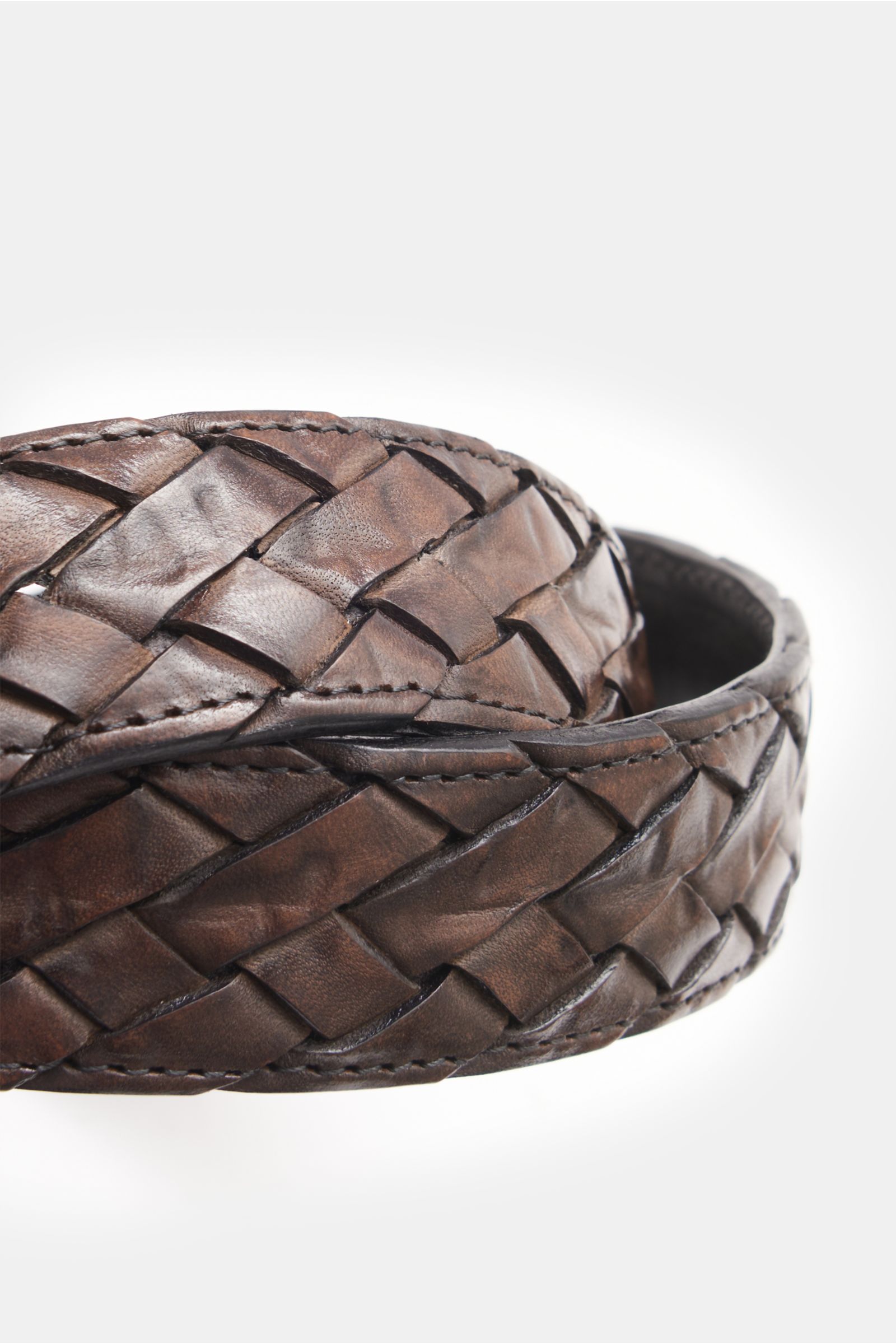Fausto Colato Flechtgürtel graubraun