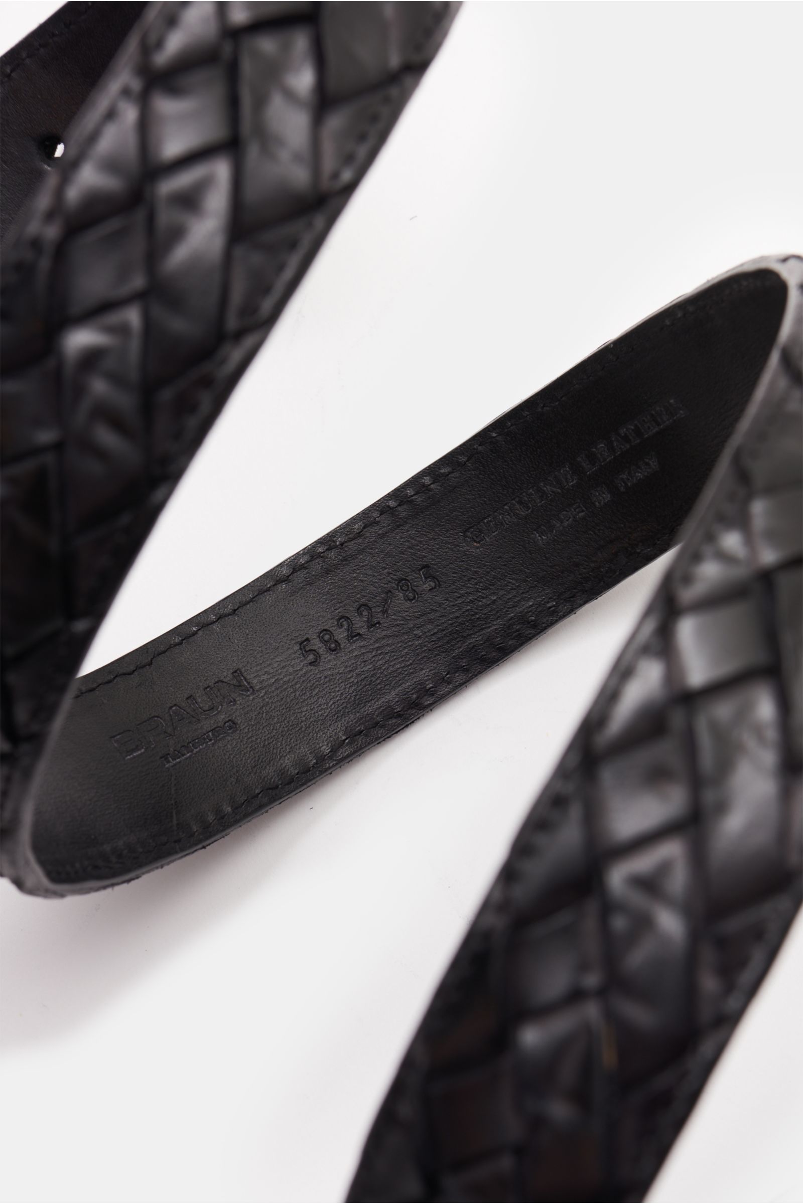 Fausto Colato Plaited belt black