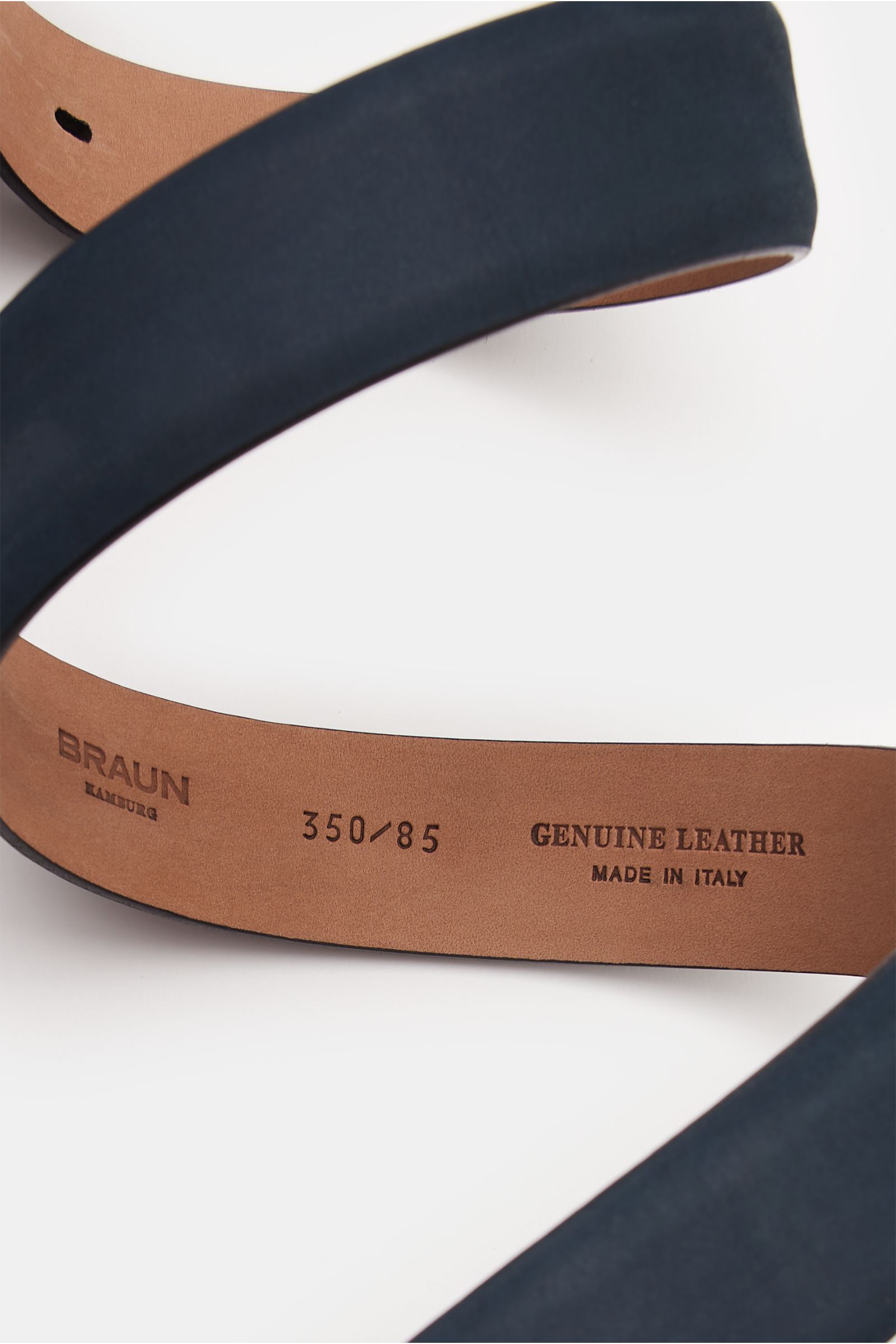 Fausto Colato Belt nubuck leather navy