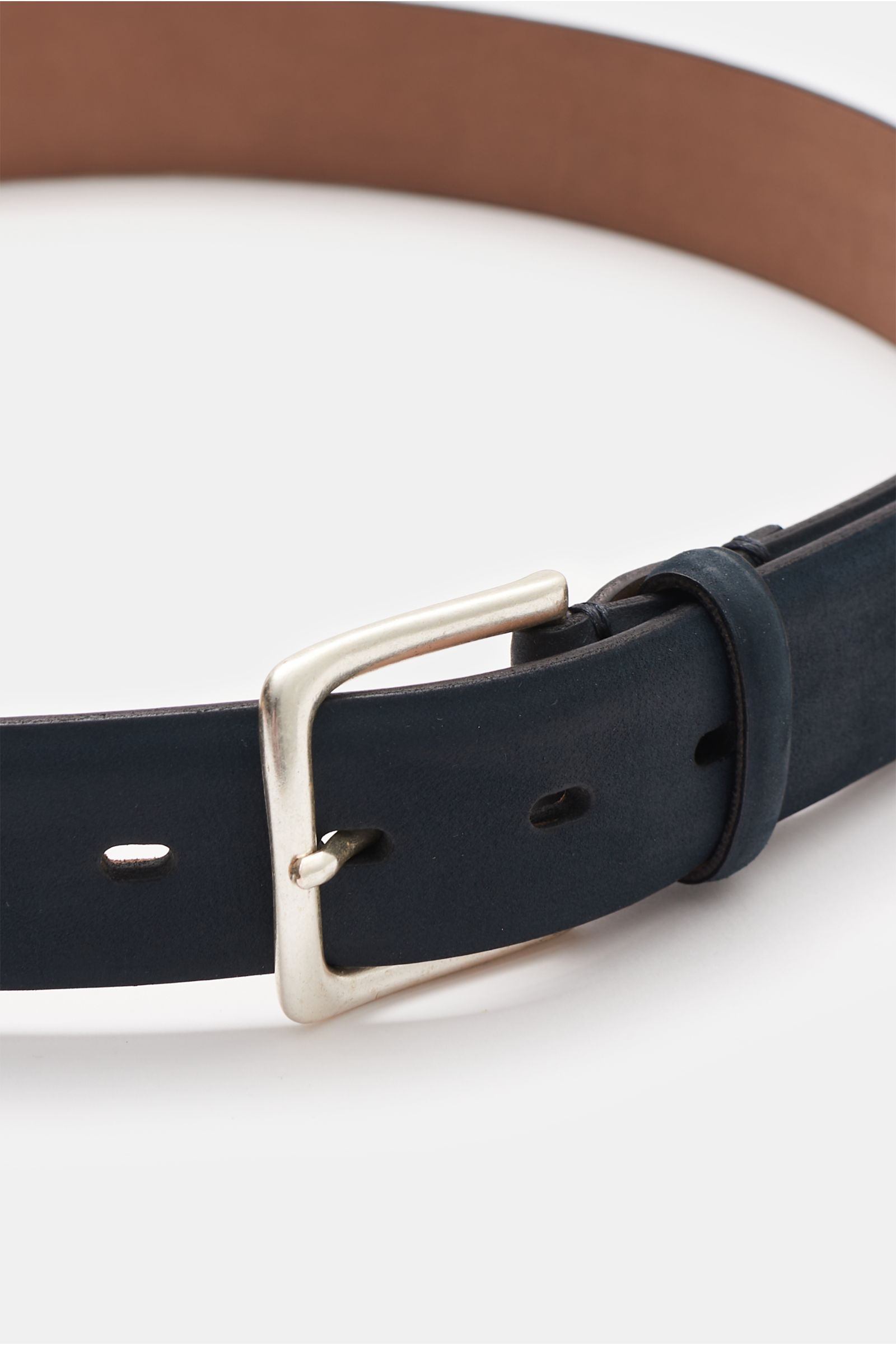 Fausto Colato Belt nubuck leather navy
