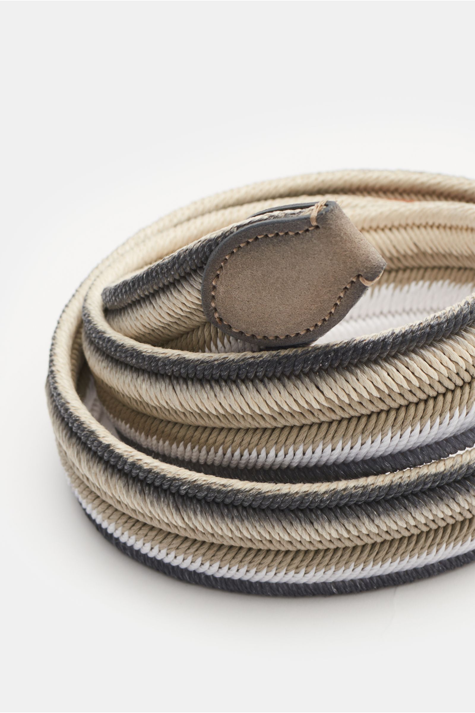 VENETA CINTURE Flechtgürtel dunkelgrau/beige/weiß | BRAUN Hamburg