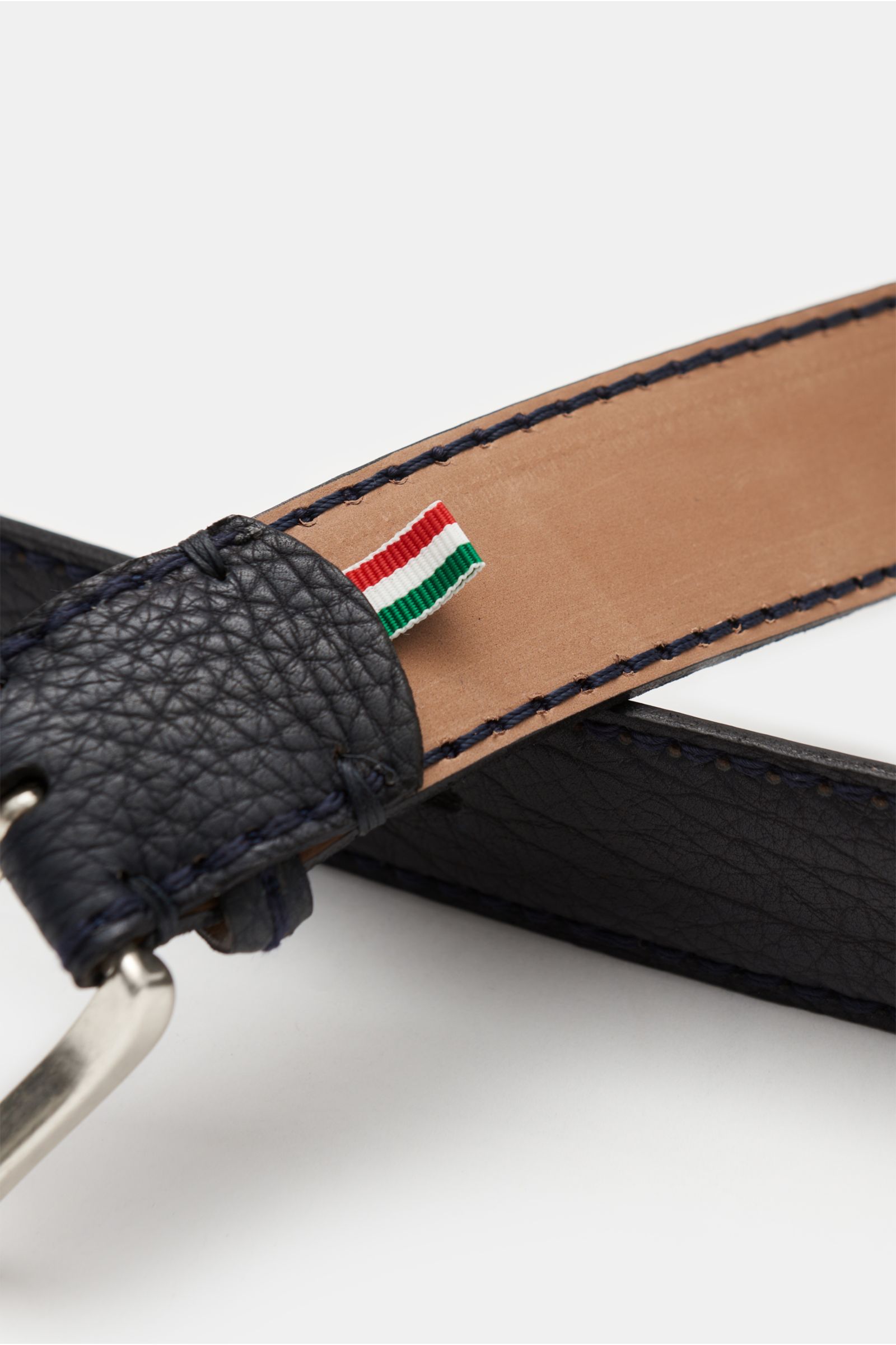 Fausto Colato Gürtel Bisonleder navy