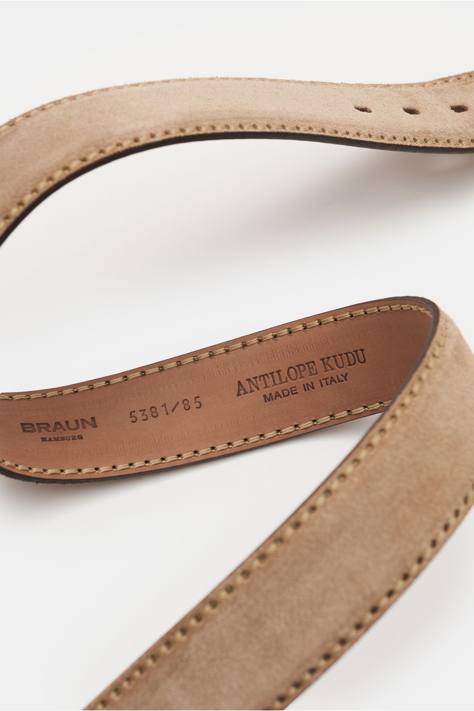 Fausto Colato Gürtel Antilopenleder beige