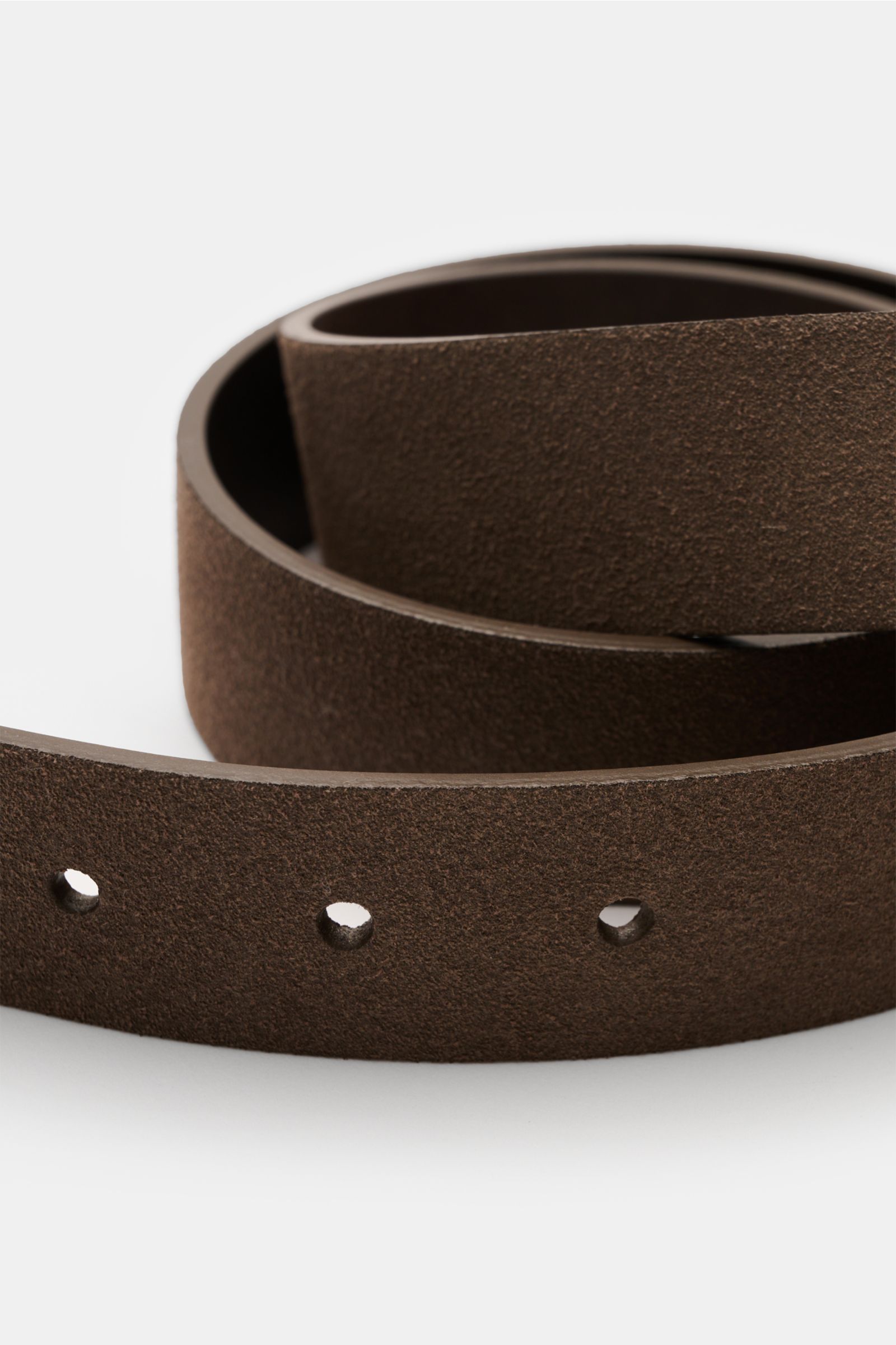 Brunello Cucinelli Veloursleder Gürtel graubraun