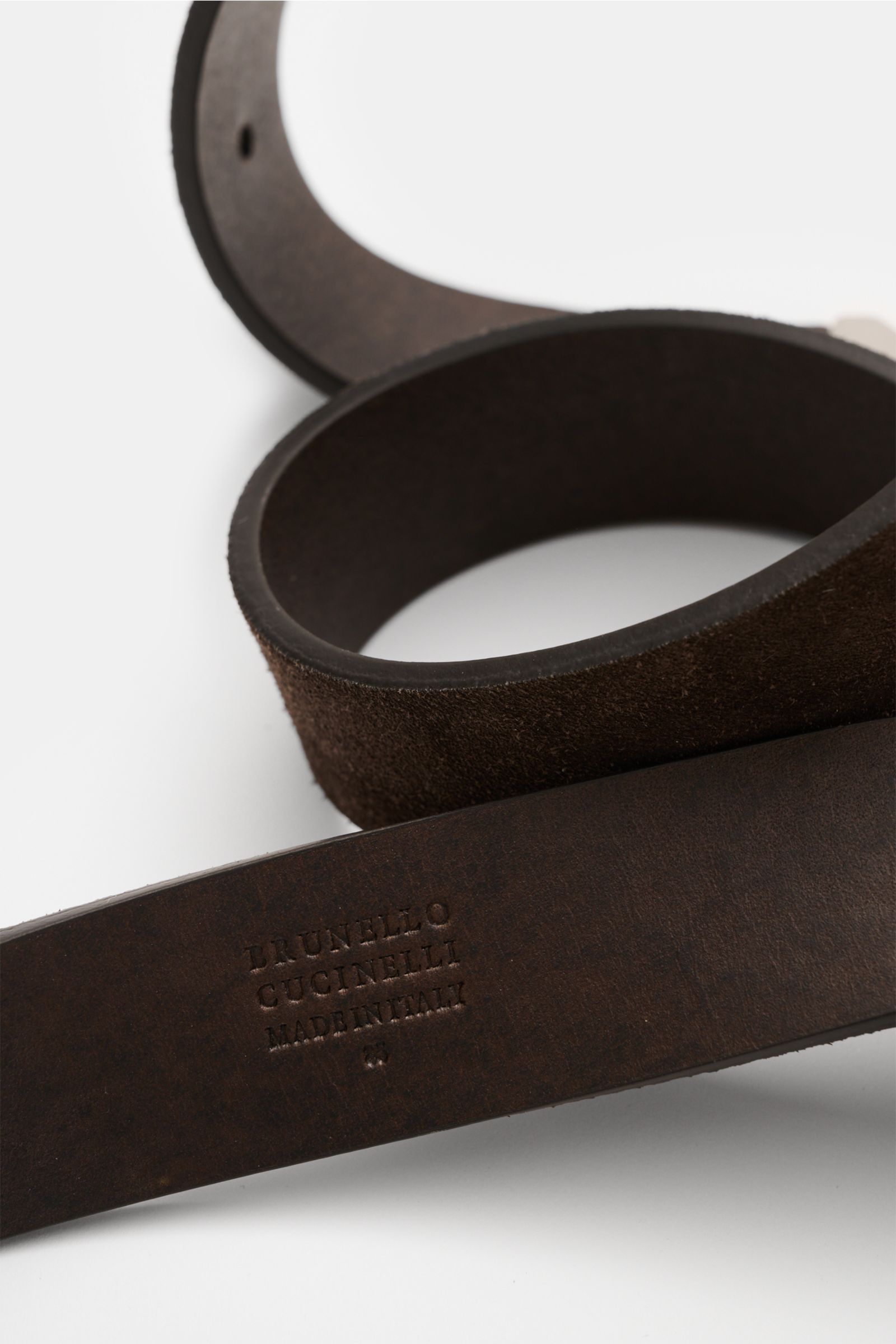 BRUNELLO CUCINELLI suede belt dark brown | BRAUN Hamburg BRUNELLO CUCINELLI suede belt dark brown | BRAUN Hamburg