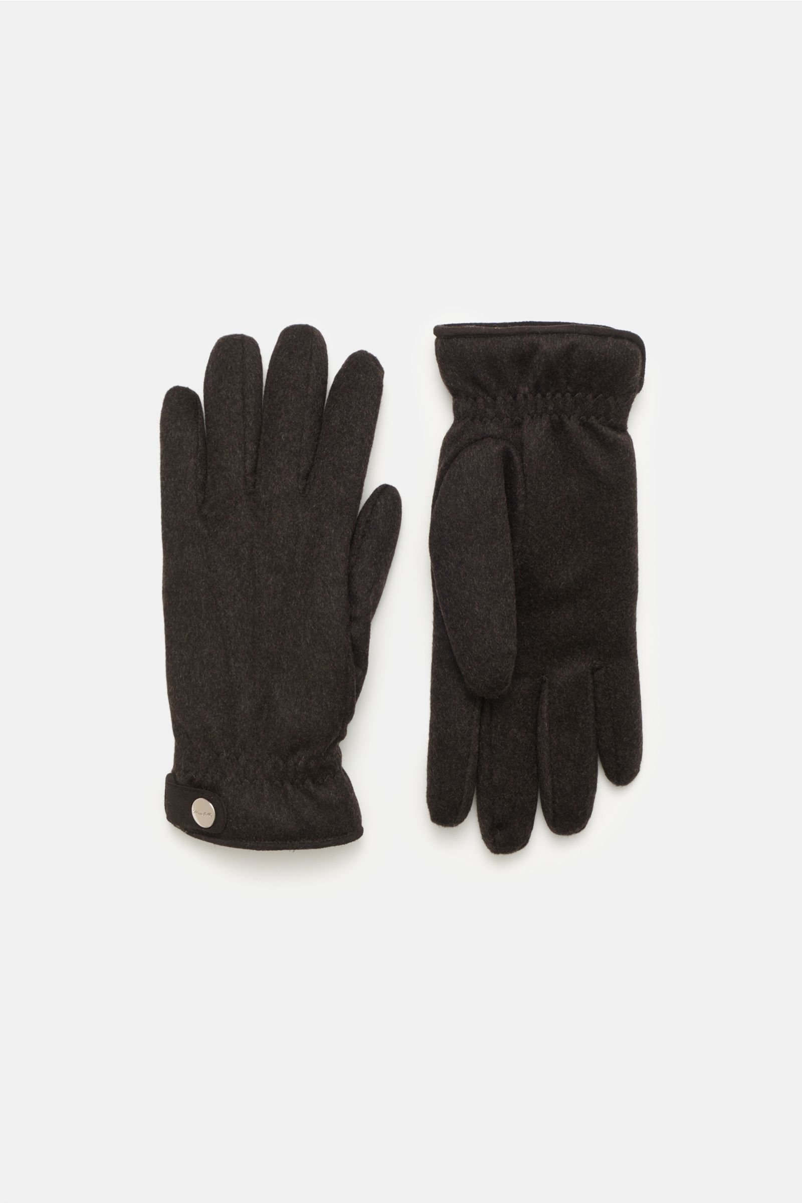 Cashmere gloves dark brown