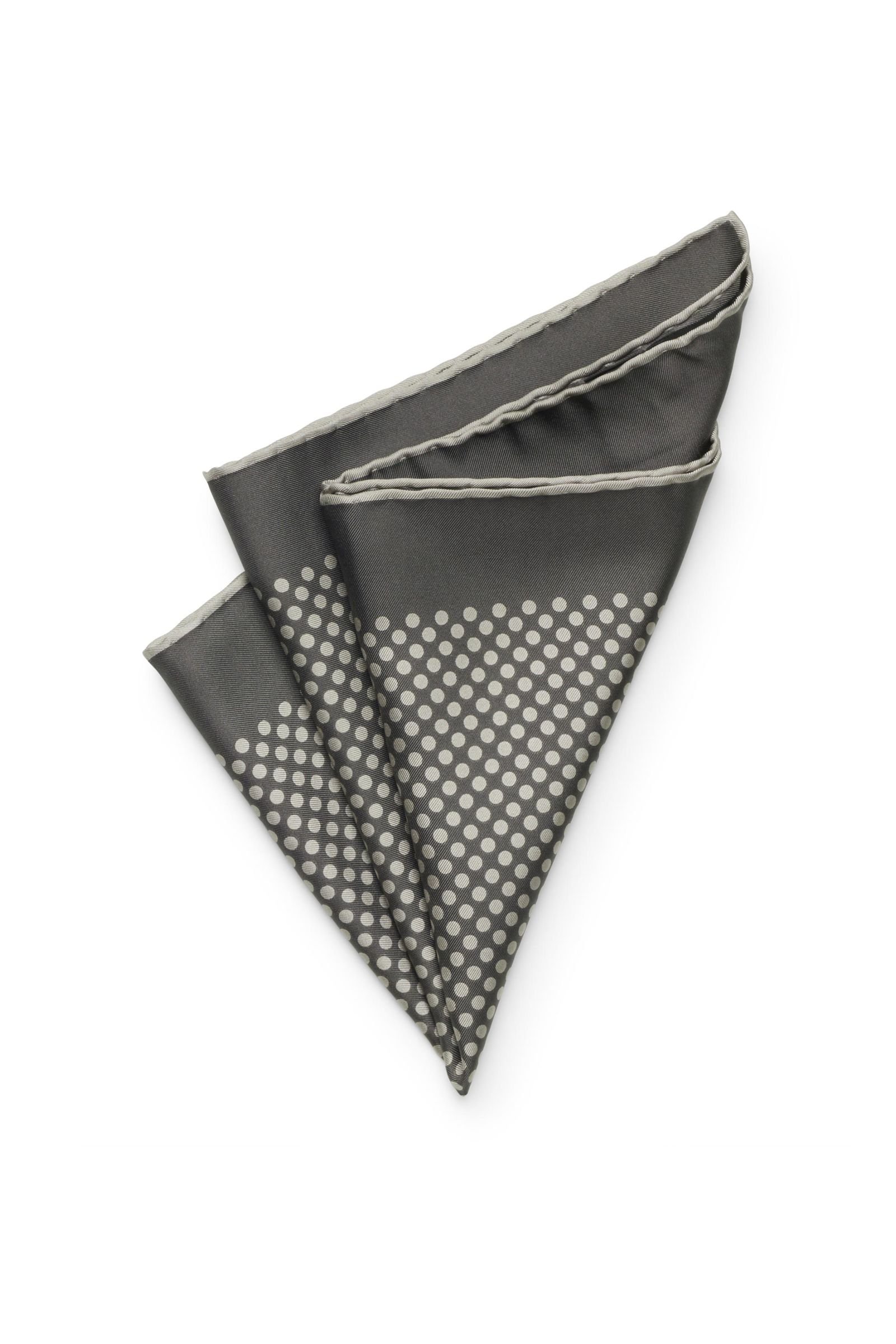 Pocket square dark grey, patterned