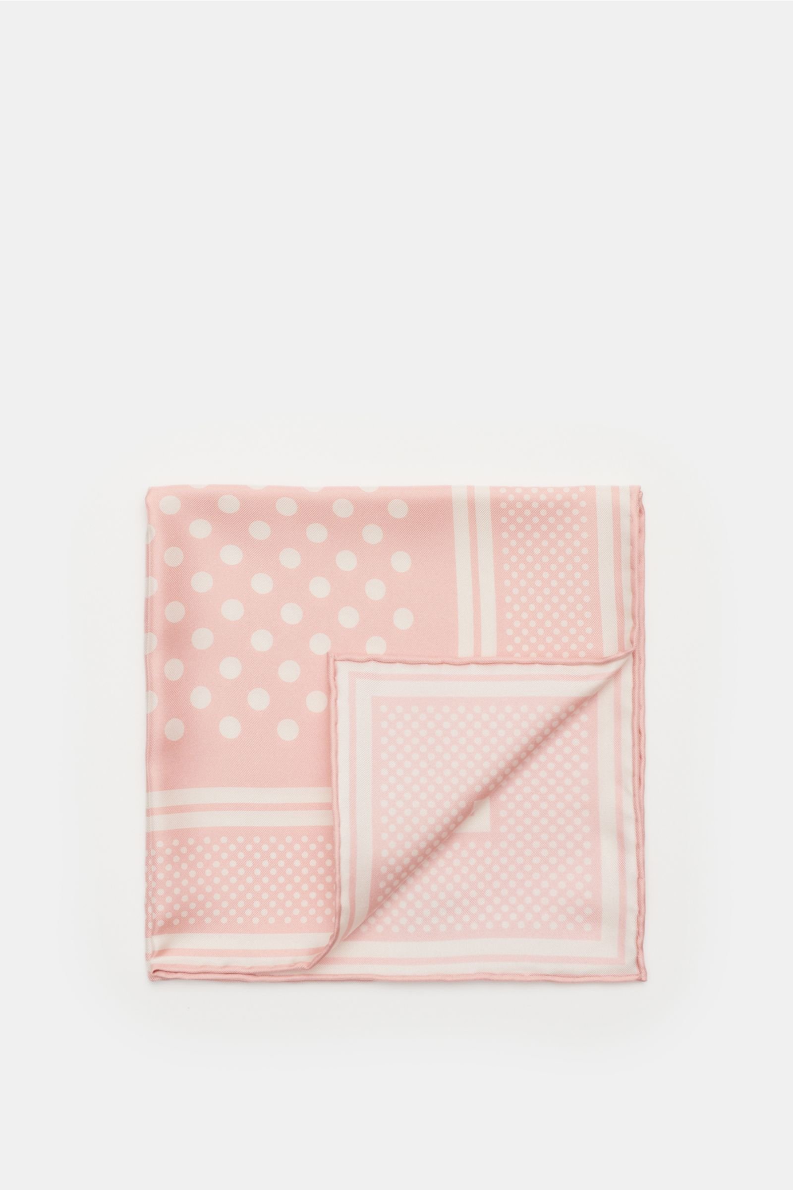 Pocket square antique pink/white dotted
