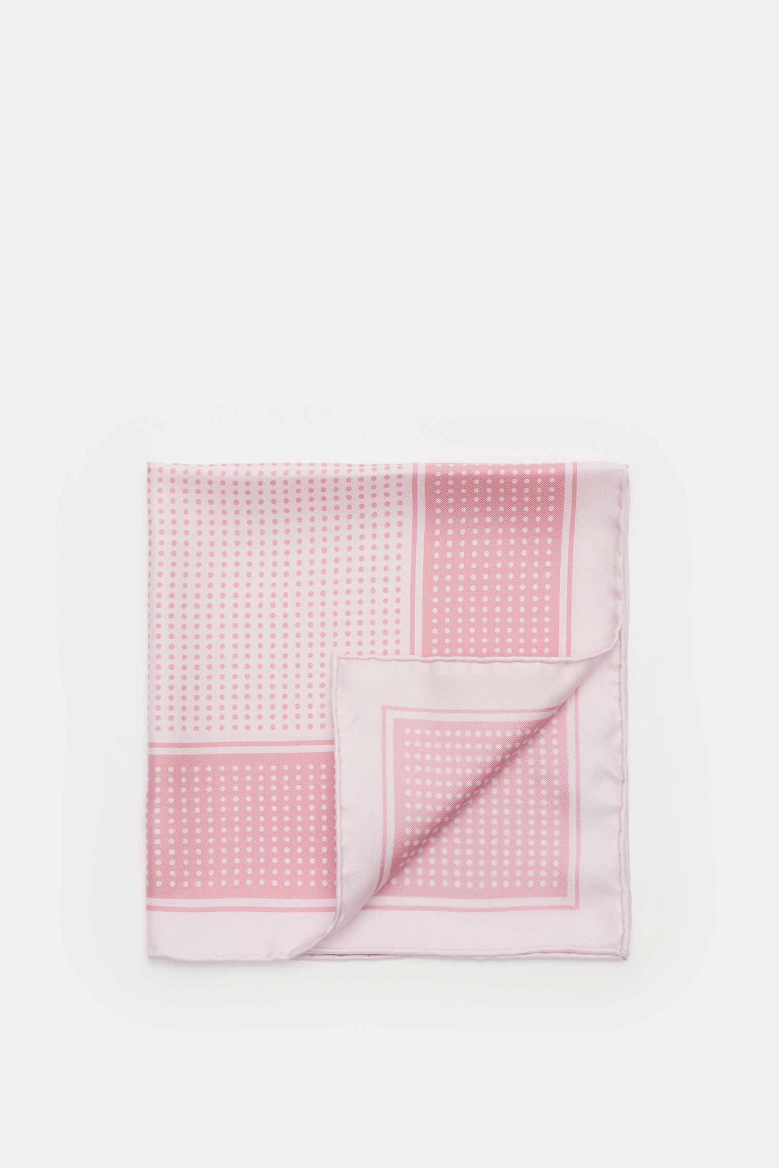 Pocket square antique pink/rose dotted