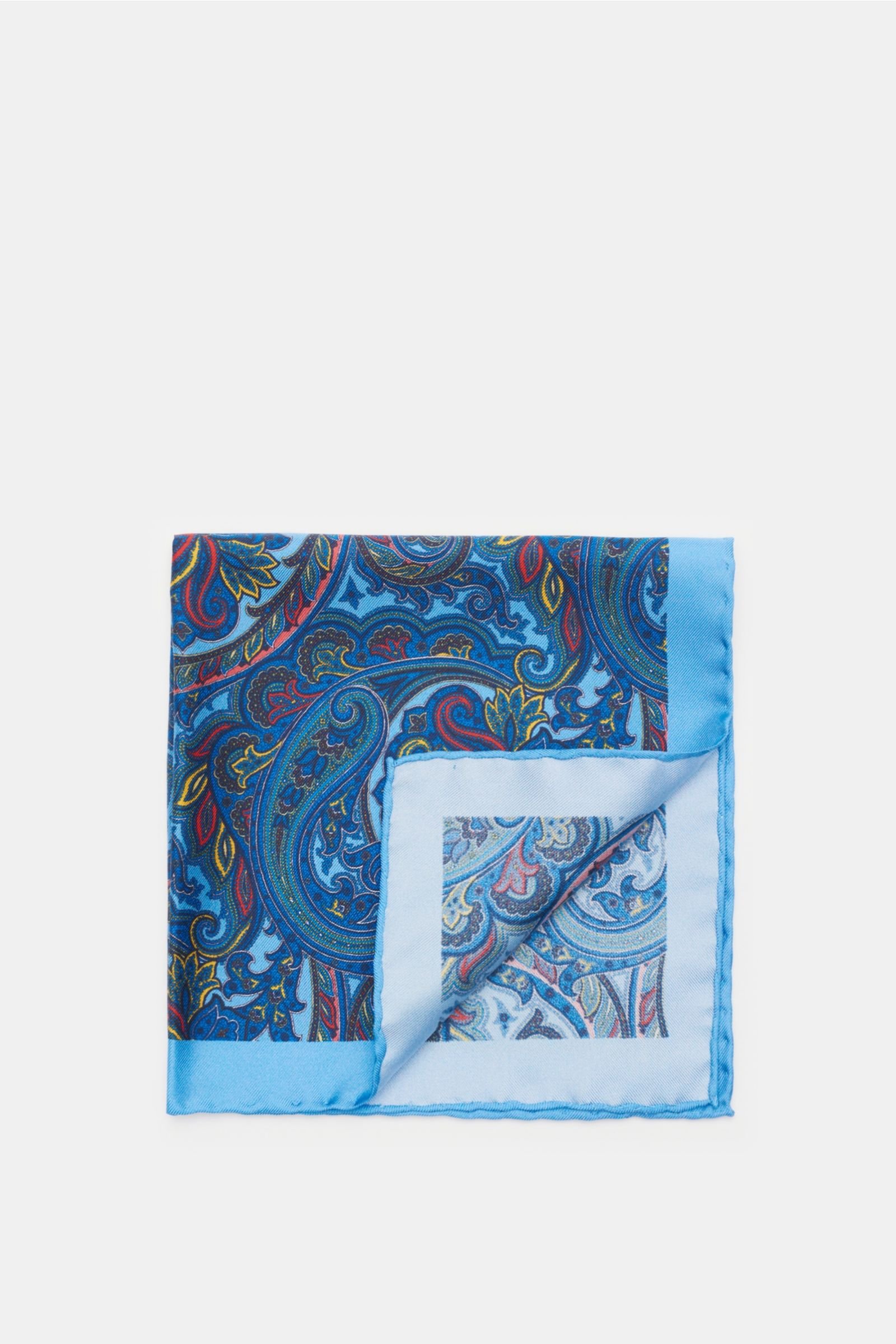 Pocket square smoky blue/dark blue patterned