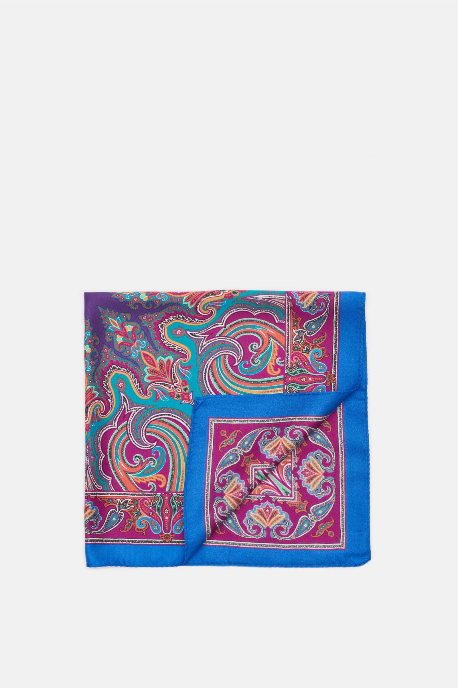 Pocket square blue/teal patterned