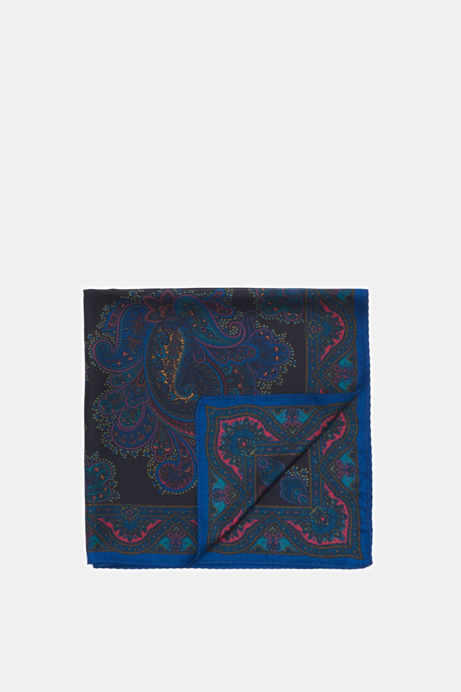 Pocket square navy/dark blue patterned