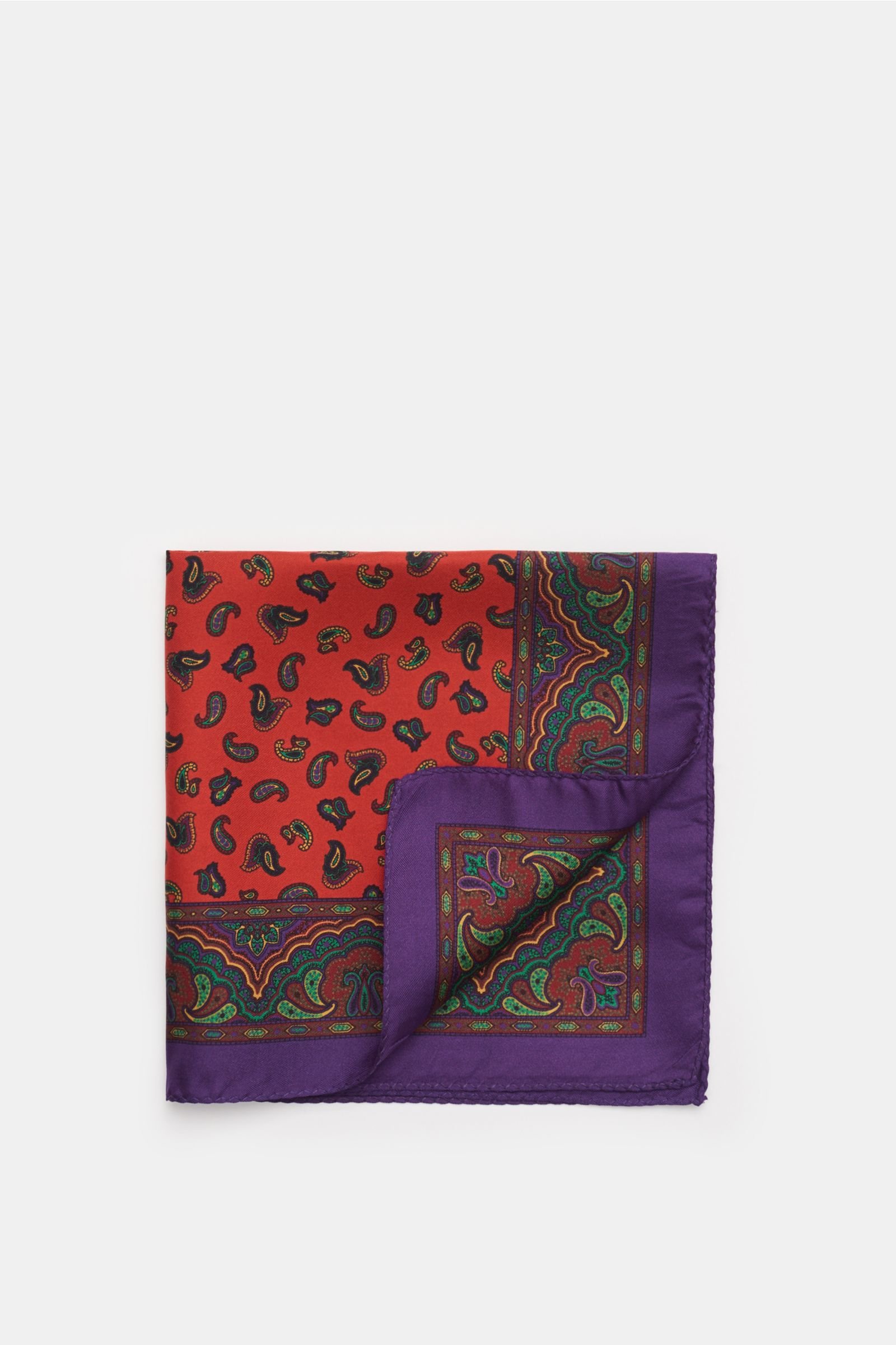 Pocket square red/purple patterned