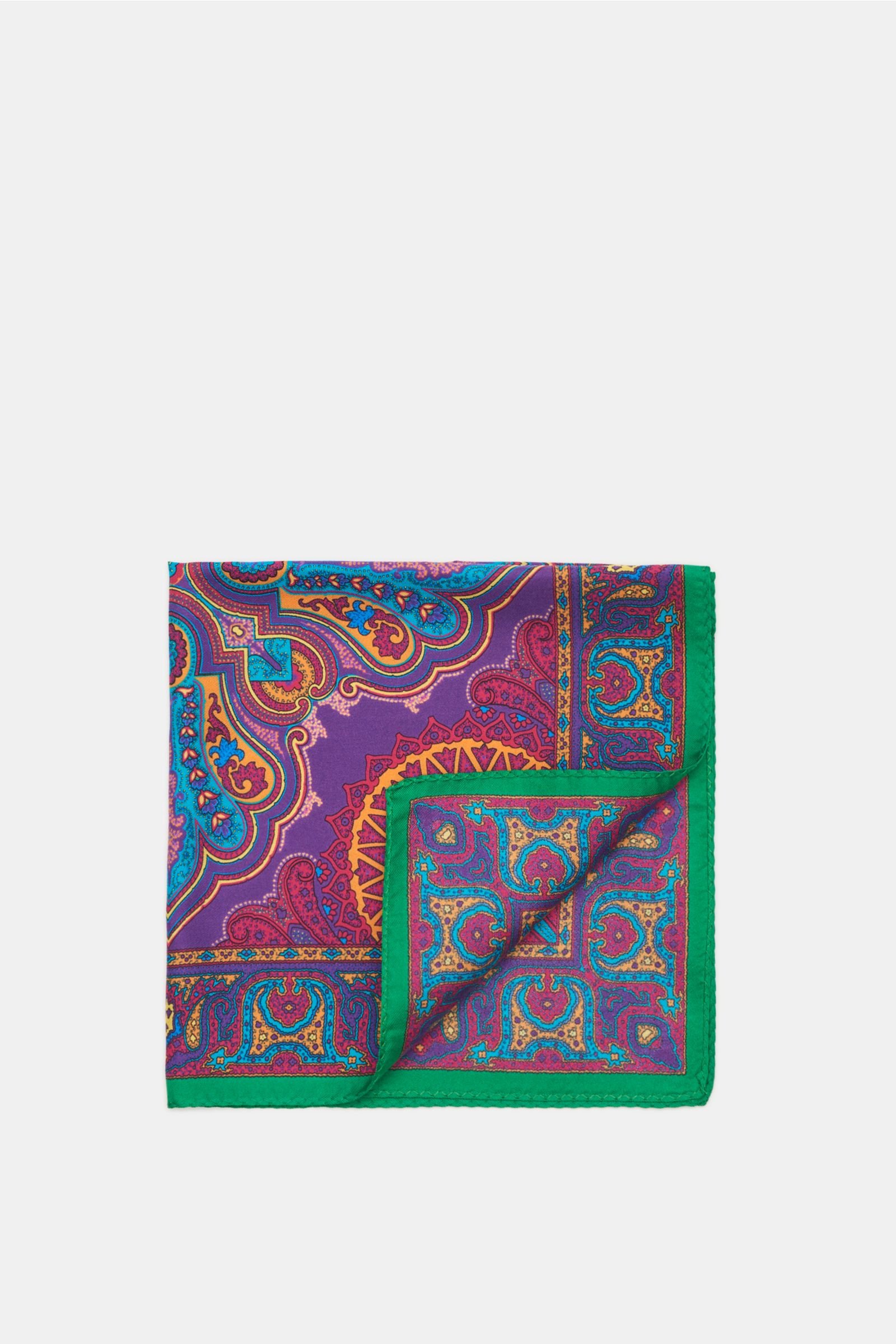 Pocket square purple/green patterned