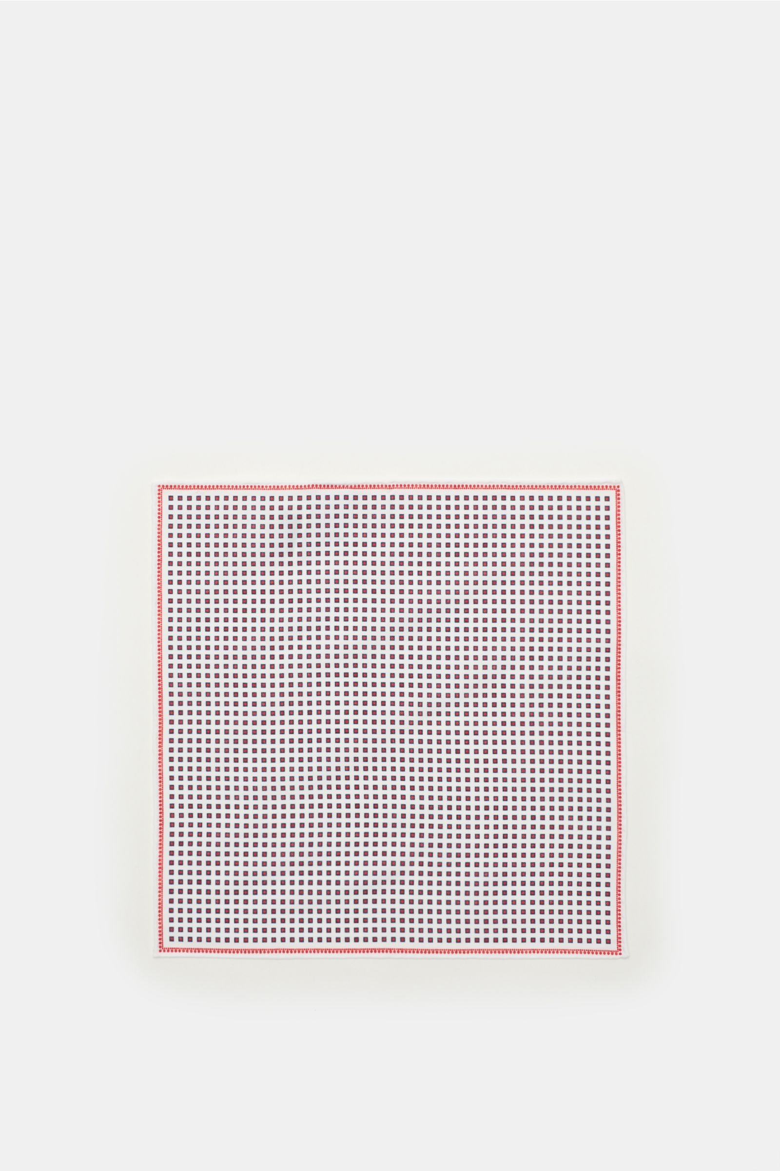 Pocket square red/white patterned