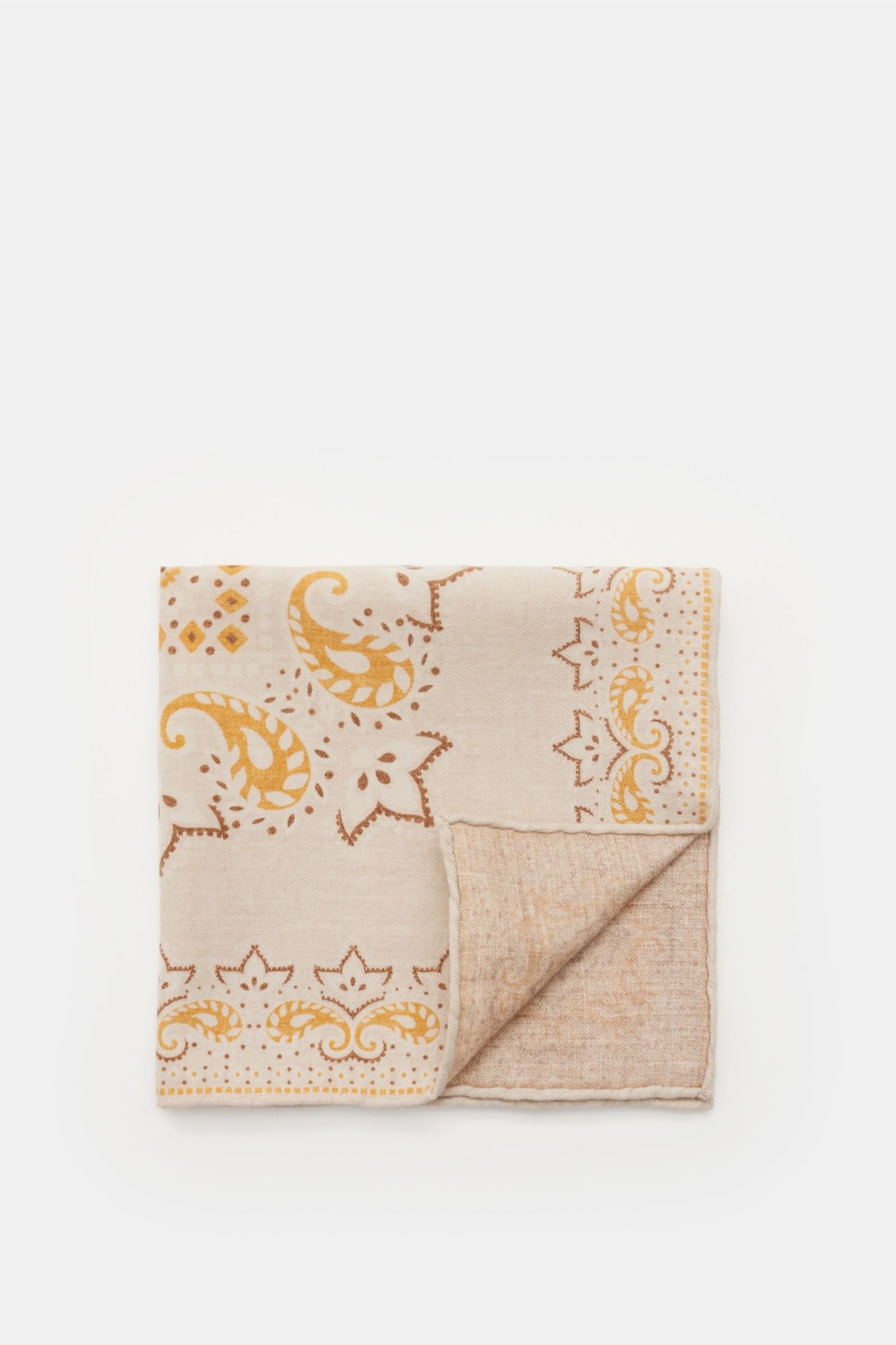 Pocket square beige patterned
