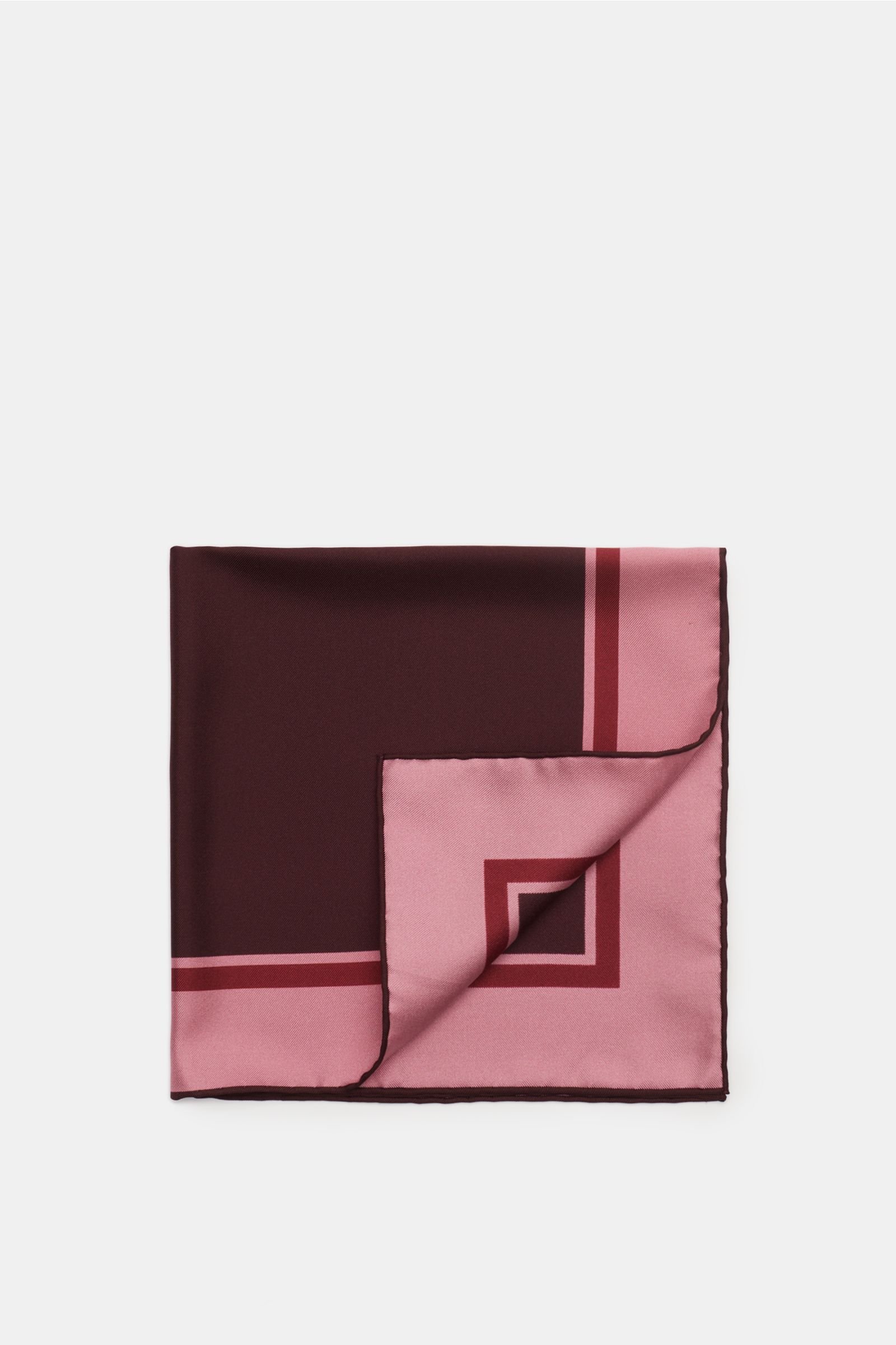 Pocket square burgundy/antique pink
