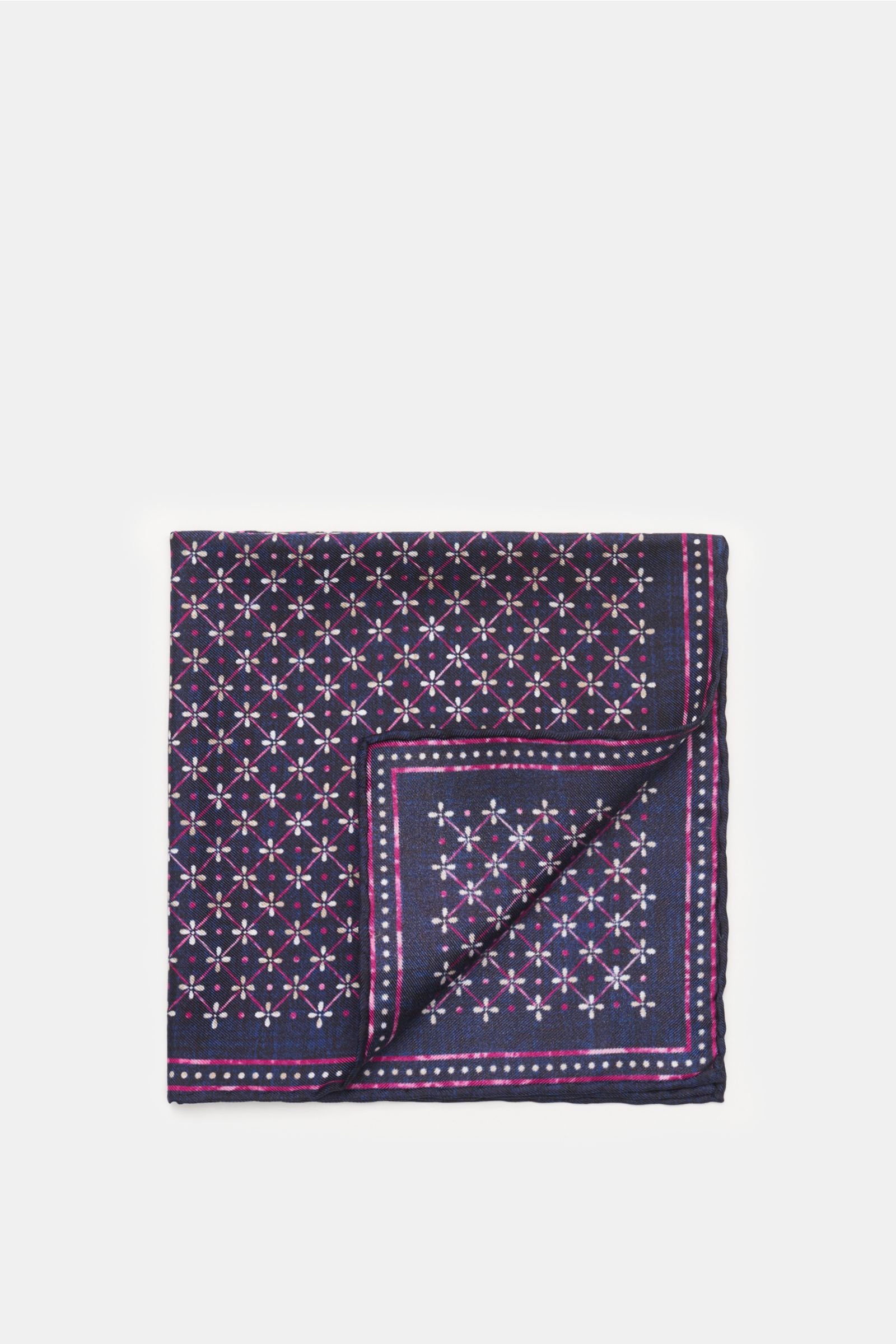 Pocket square navy patterned