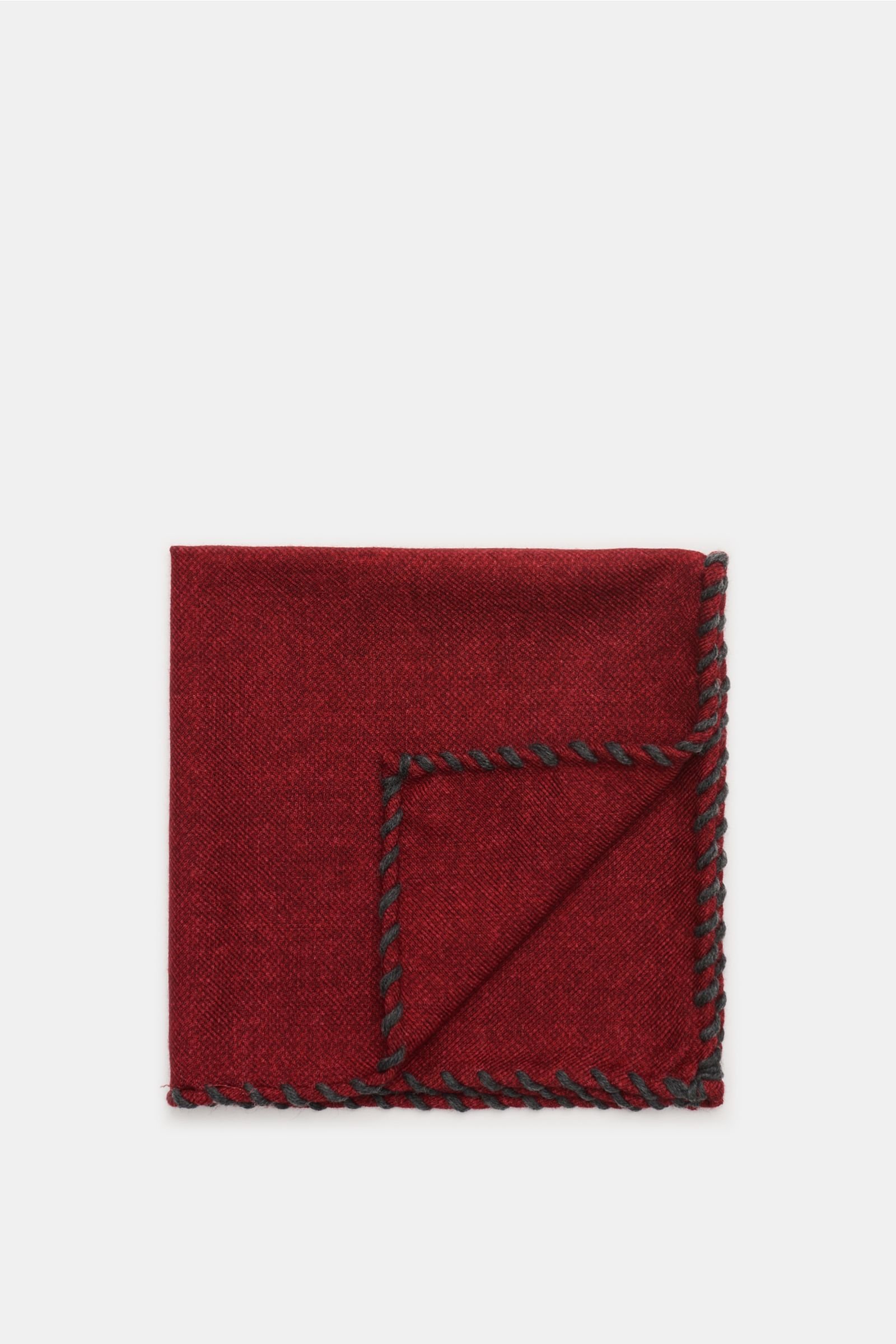 Pocket square dark red/dark grey