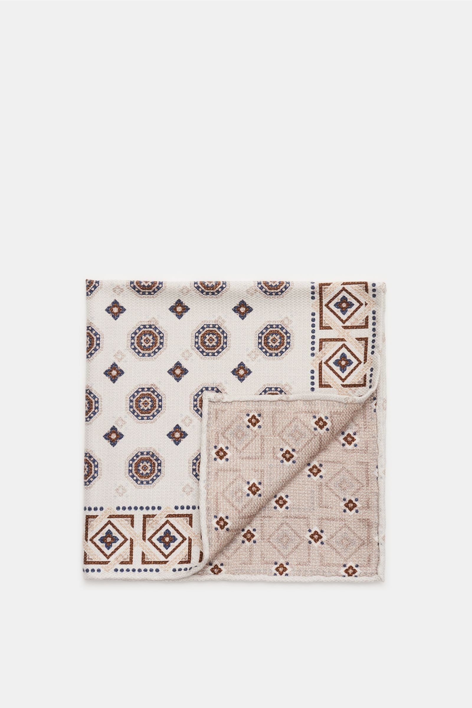 Pocket square off-white/beige patterned