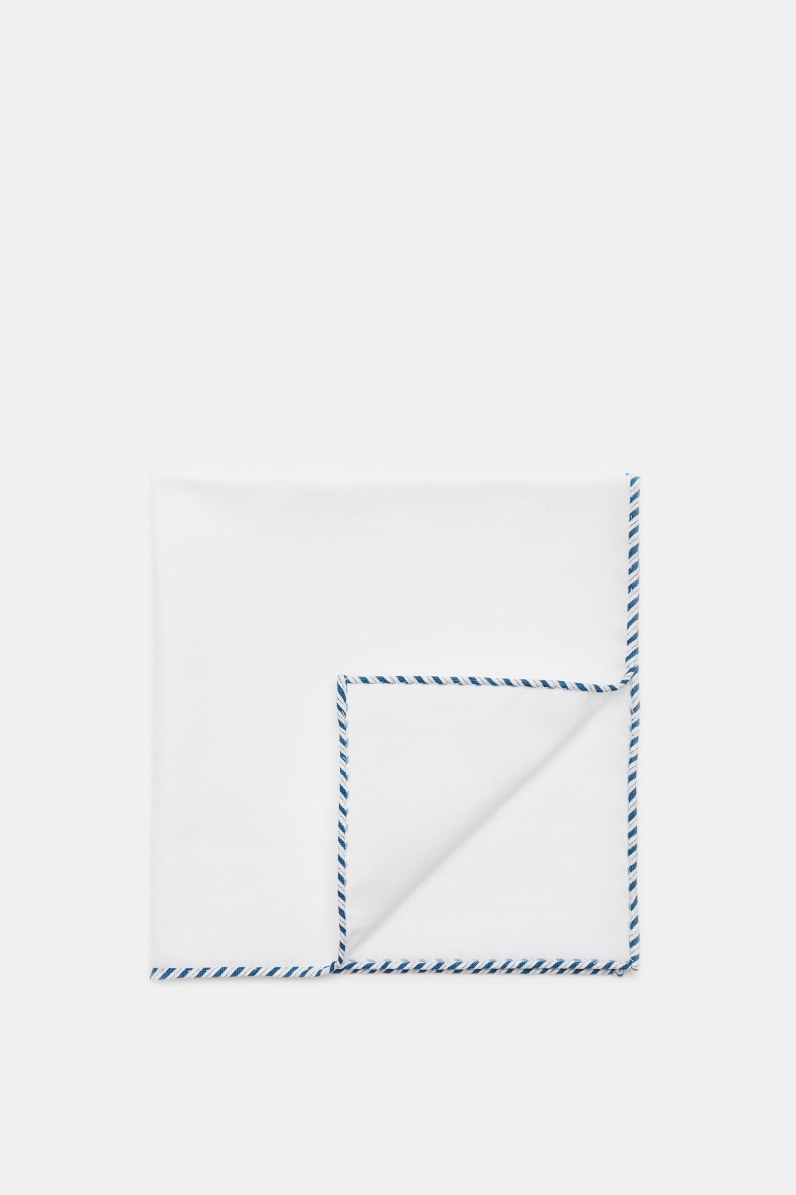 Pocket square white/navy