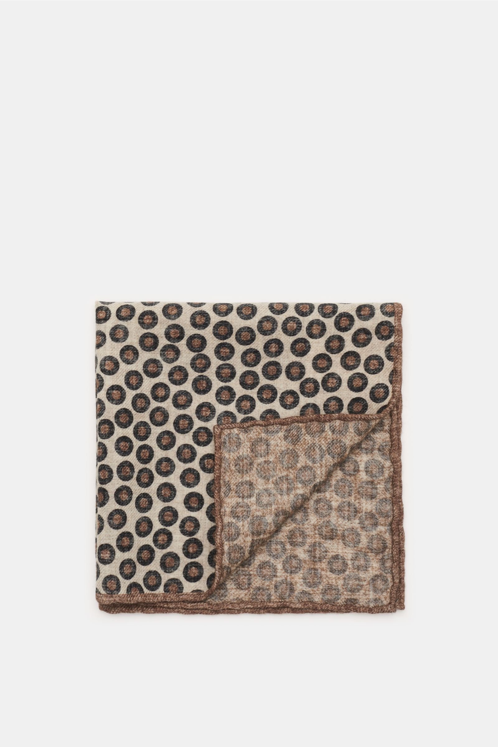 Pocket square beige/grey-brown patterned