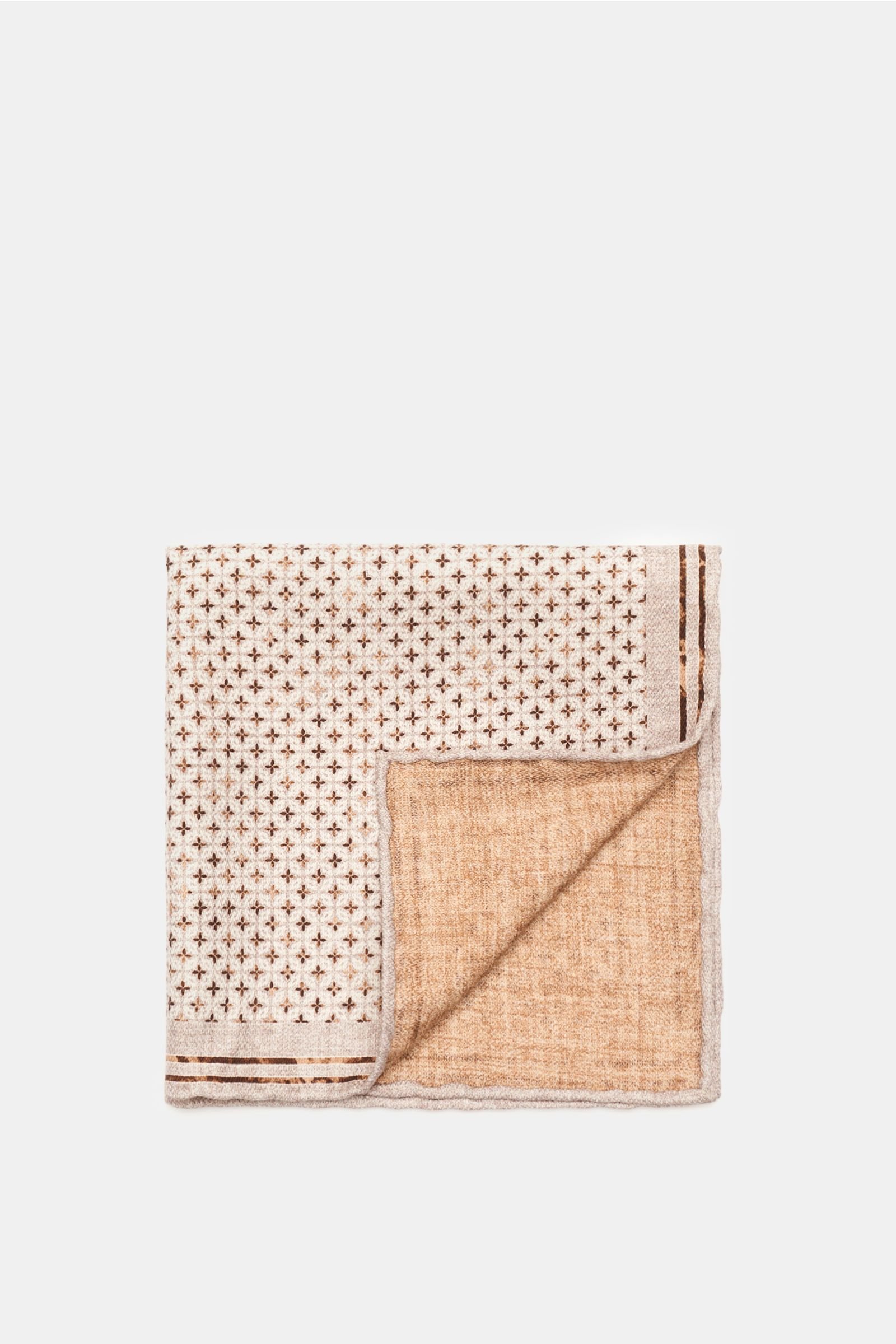 Pocket square beige/brown patterned