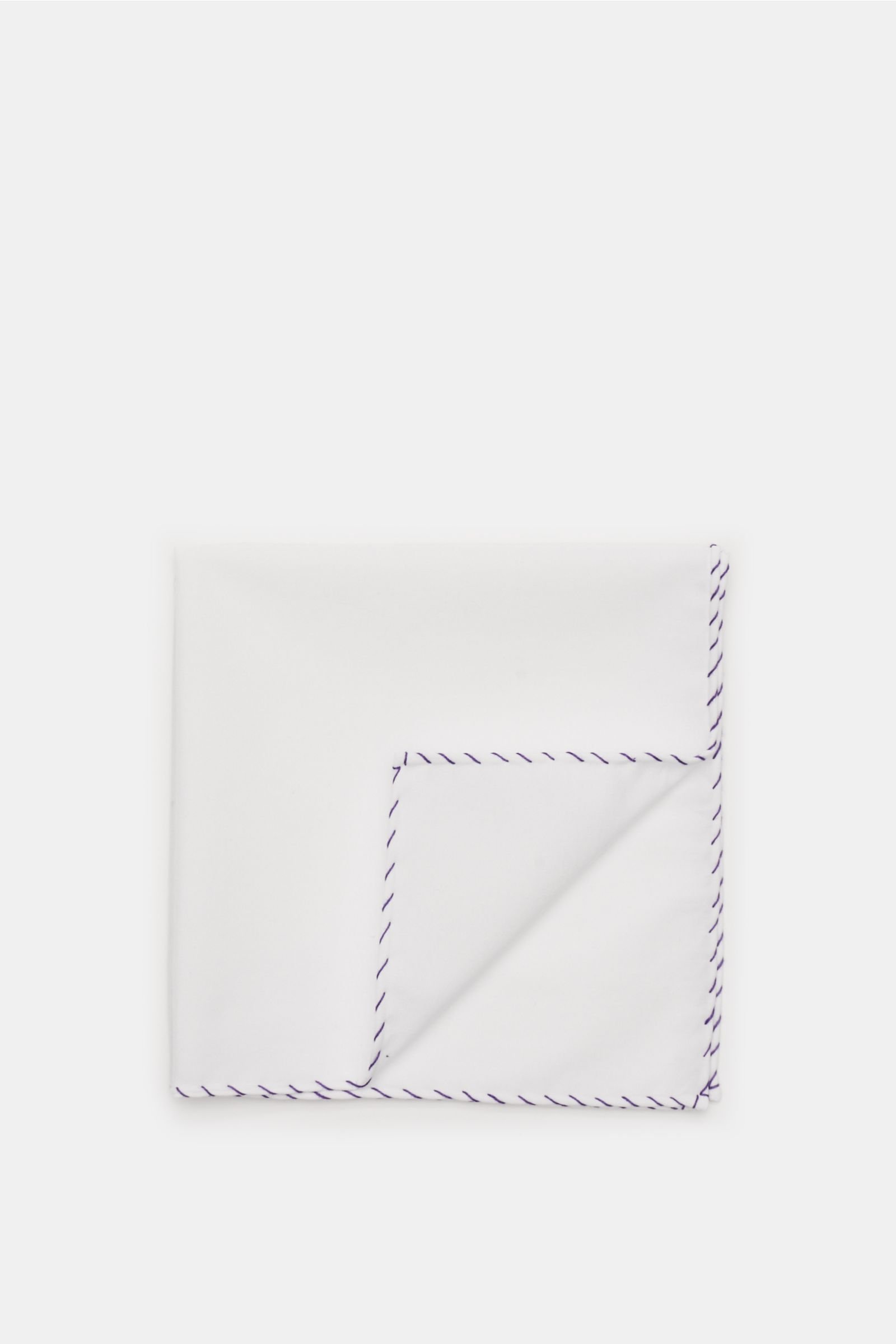 Pocket square purple/white