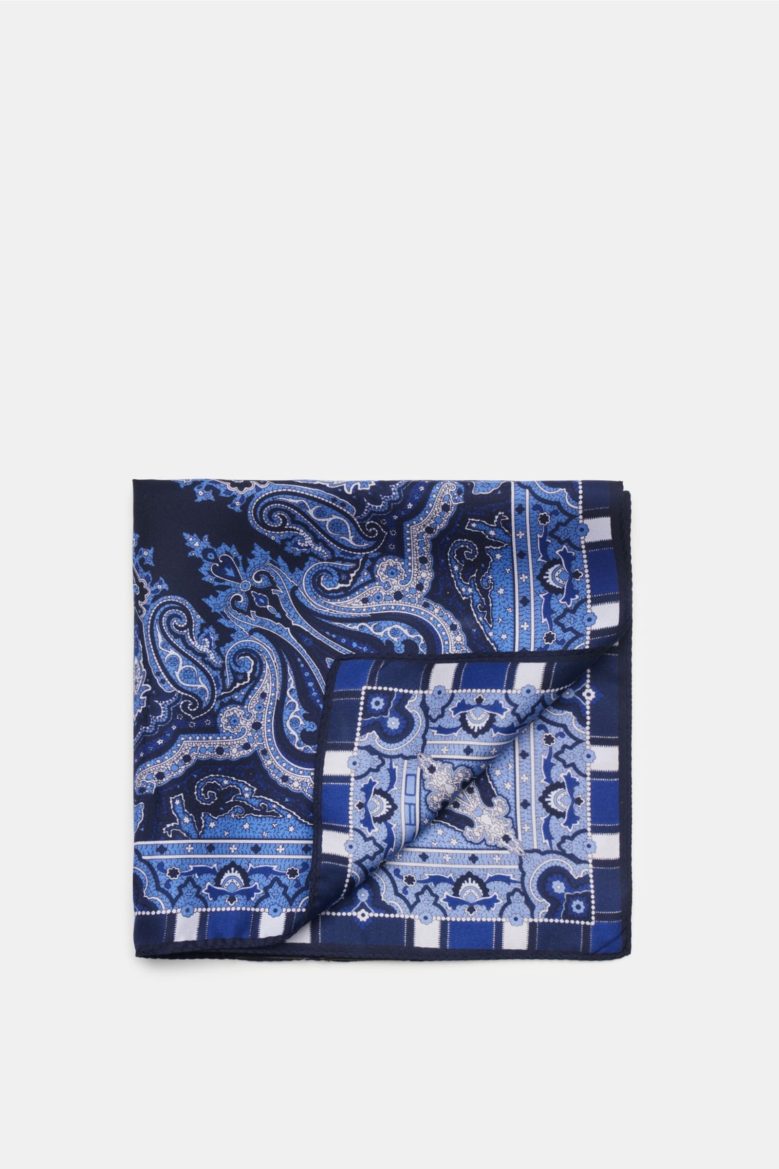 Pocket square navy/blue, patterned