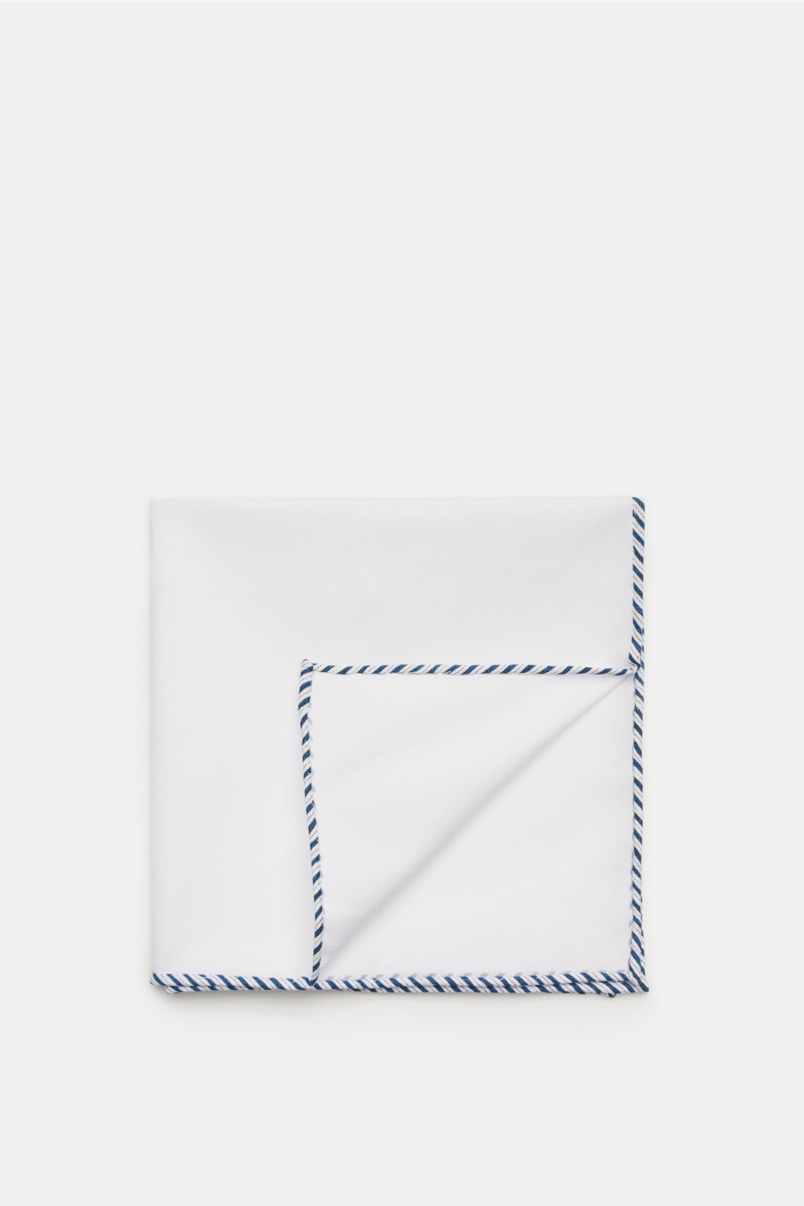 Pocket square white/navy