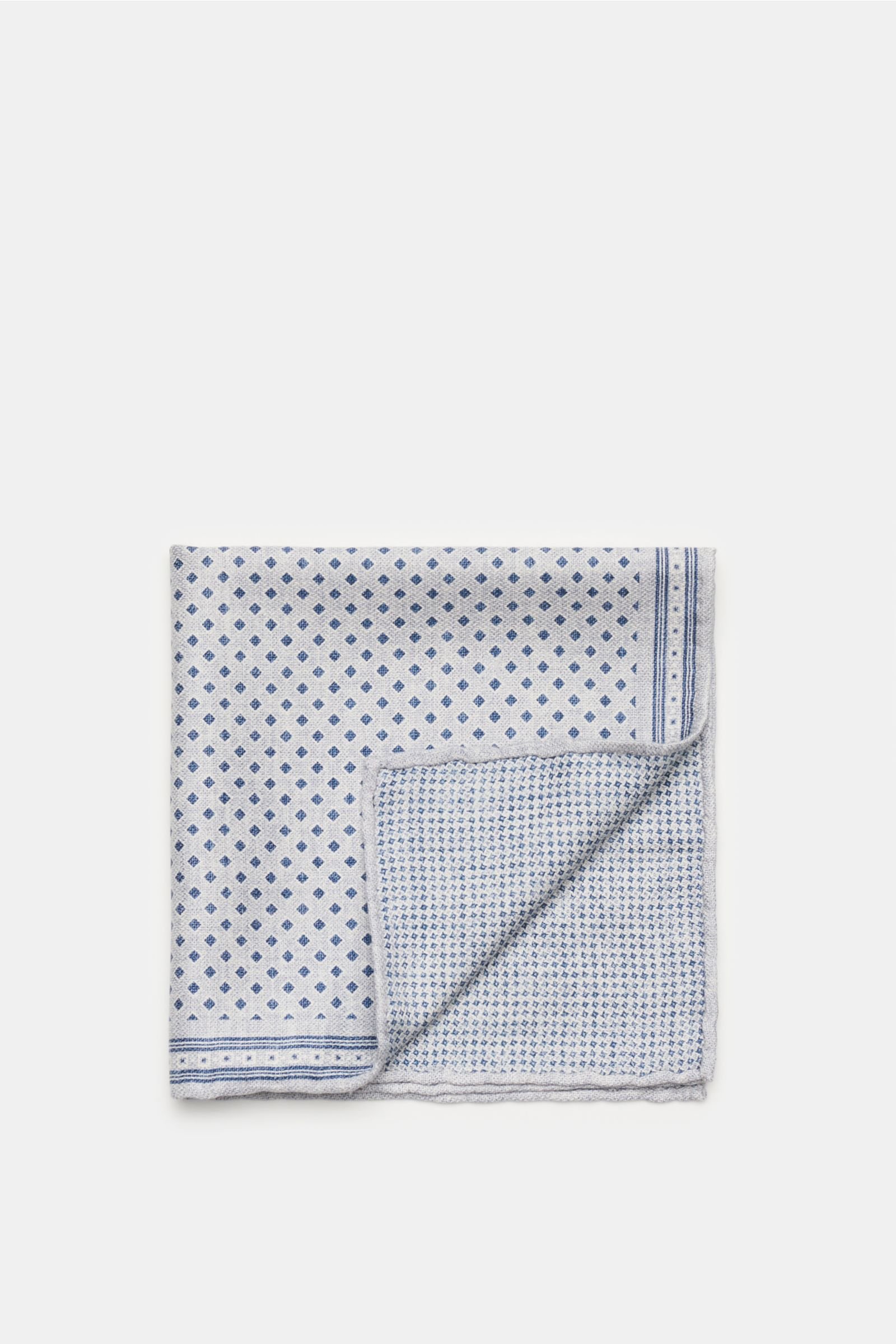 Pocket square light blue/grey-blue patterned
