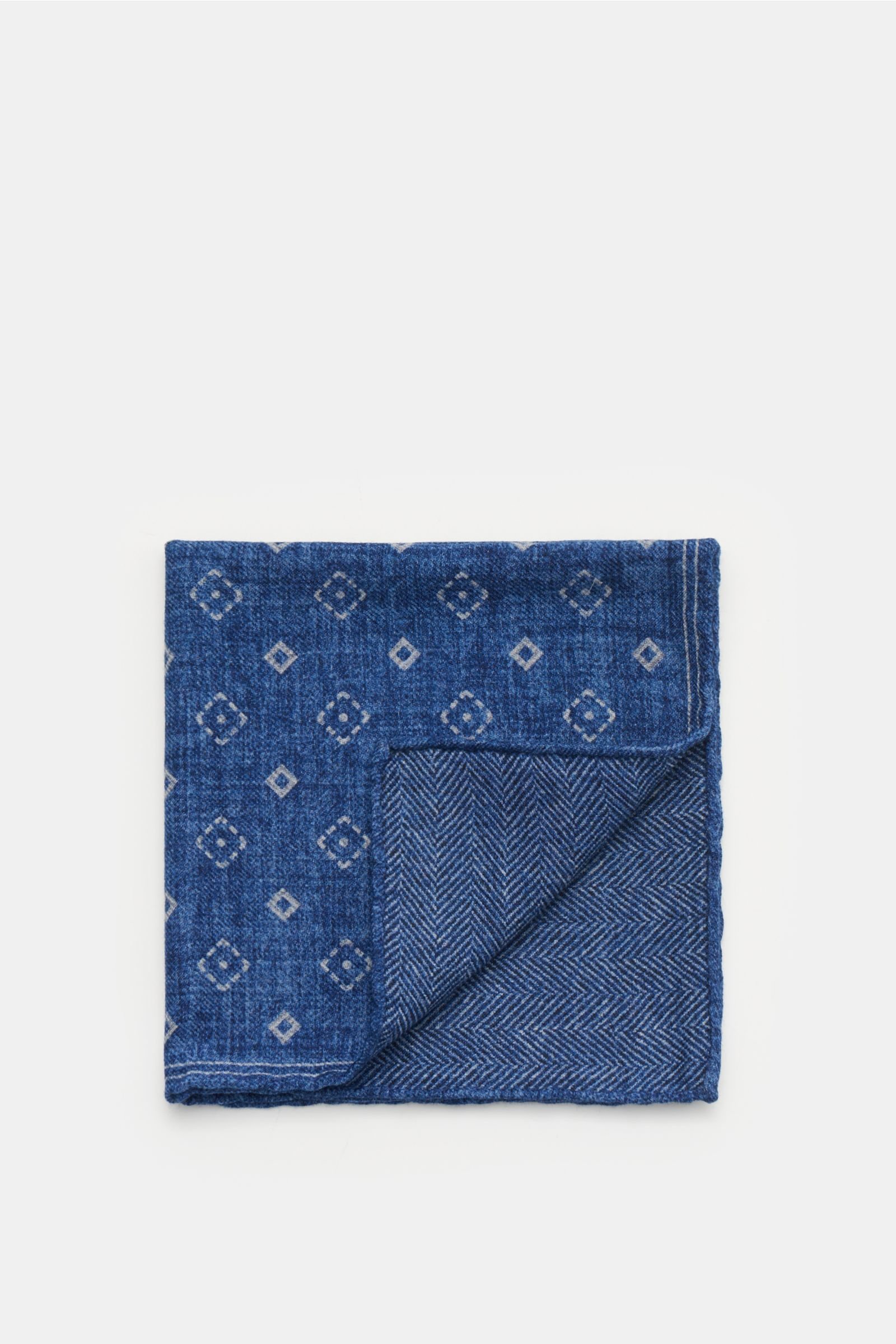Pocket square grey-blue patterned