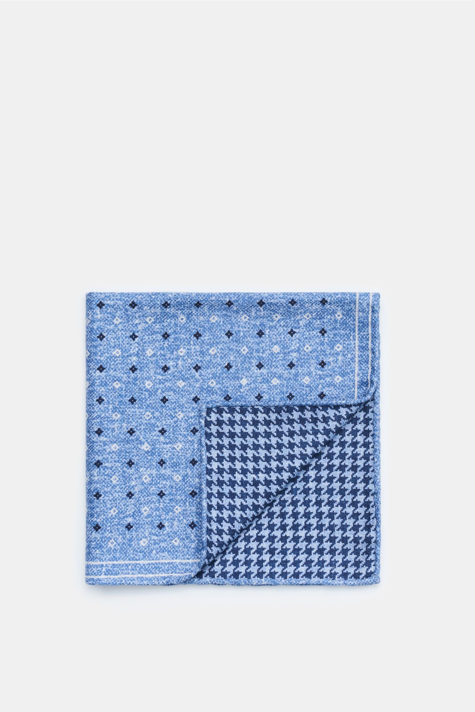 Pocket square smoky blue/navy patterned