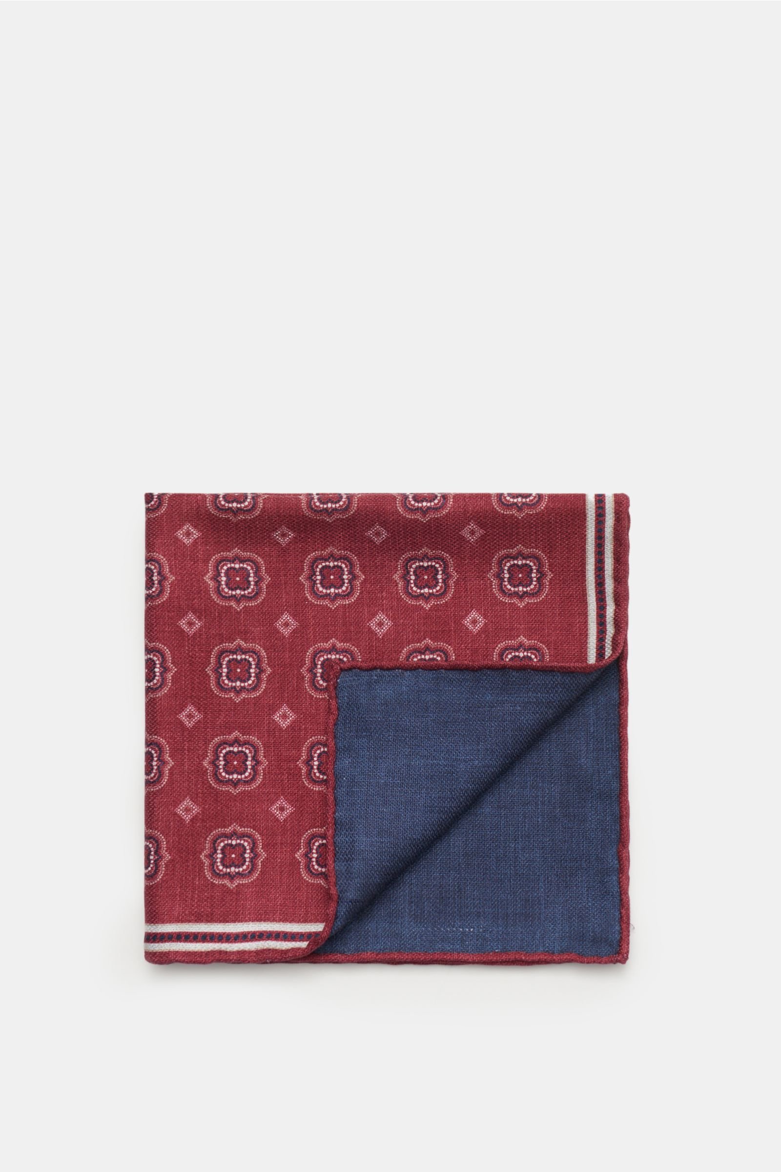 Pocket square burgundy patterned