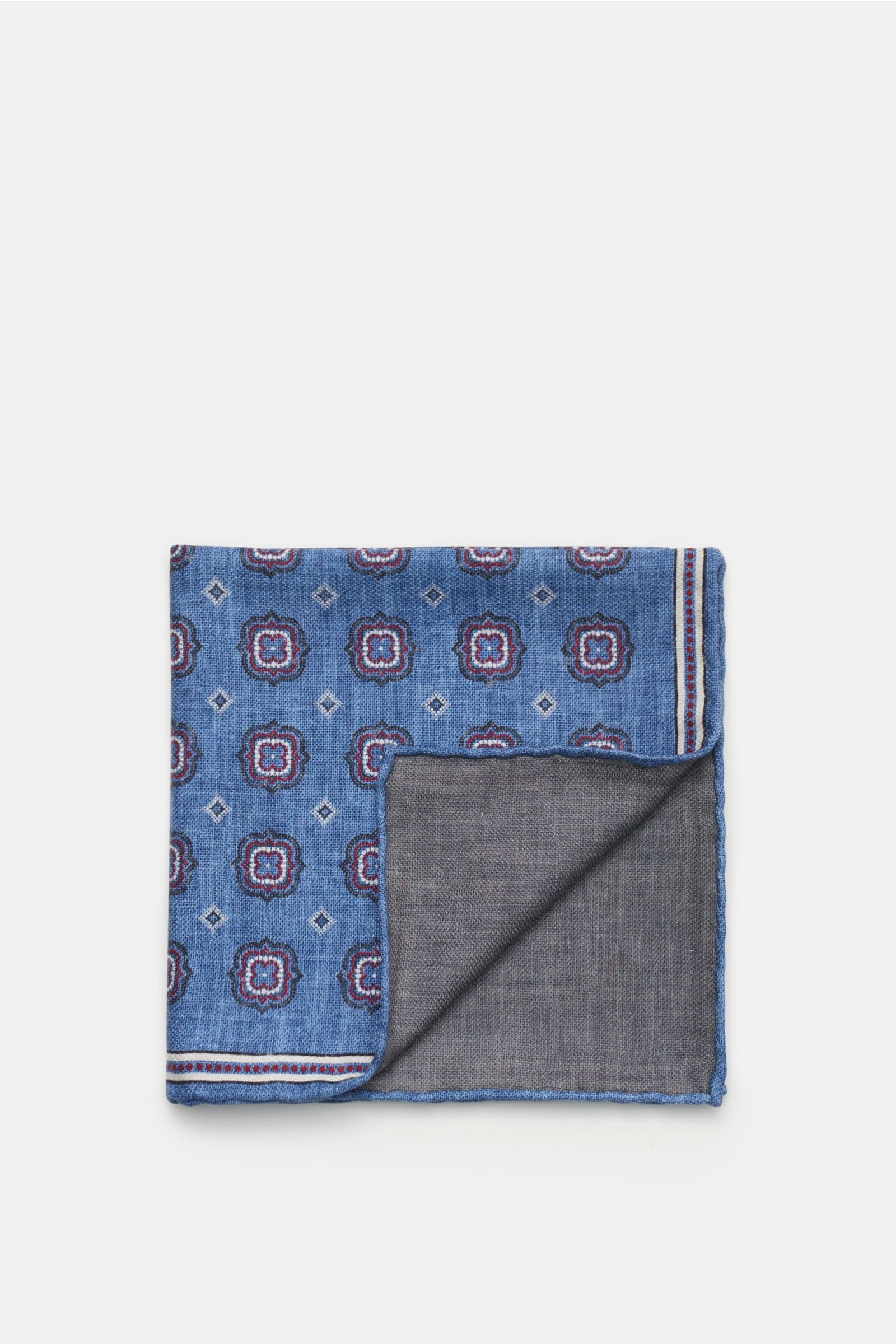 Pocket square grey-blue patterned