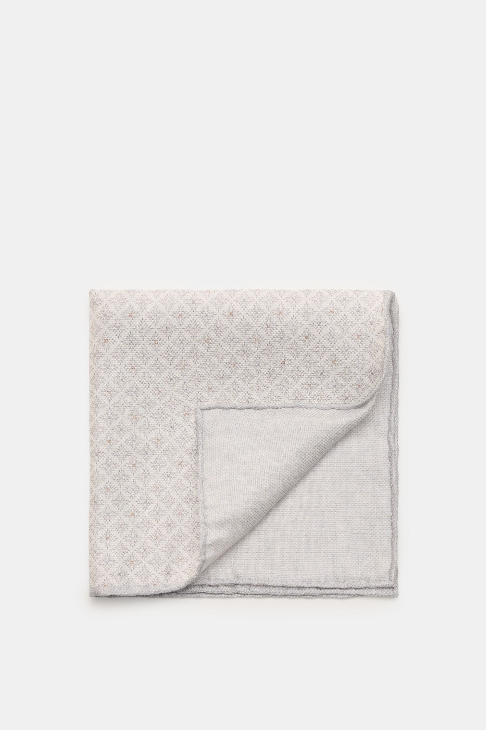 Brunello Cucinelli Einstecktuch offwhite/hellgrau/beige gemustert