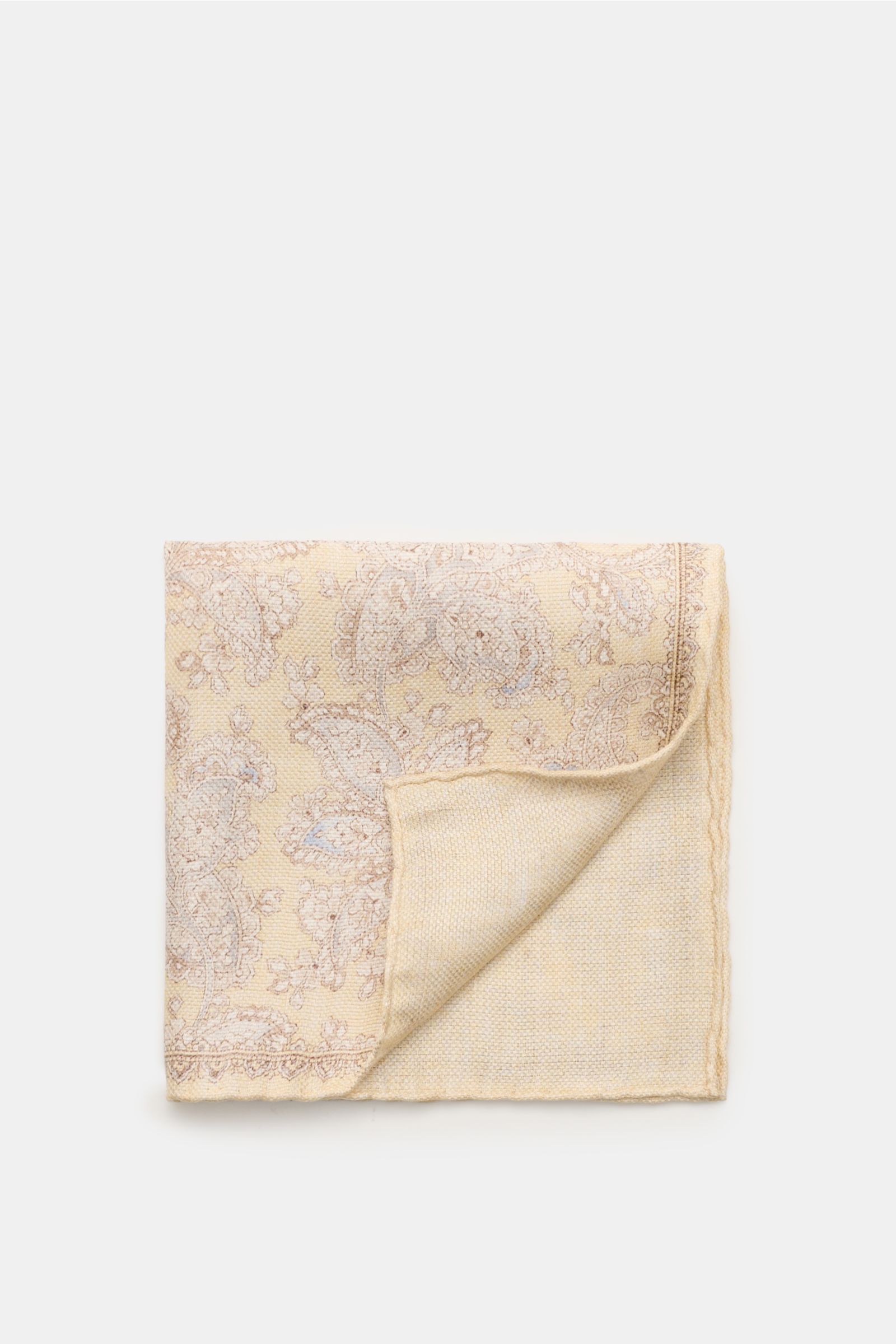 Brunello Cucinelli Einstecktuch creme/braun/offwhite gemustert