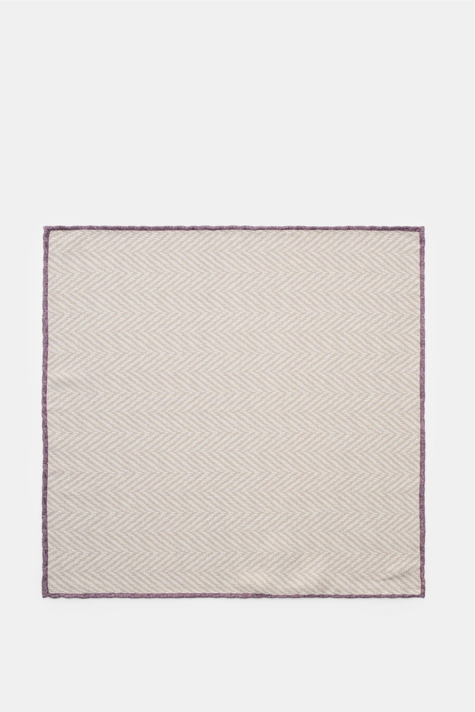 Brunello Cucinelli Seiden-Einstecktuch creme/beige gemustert