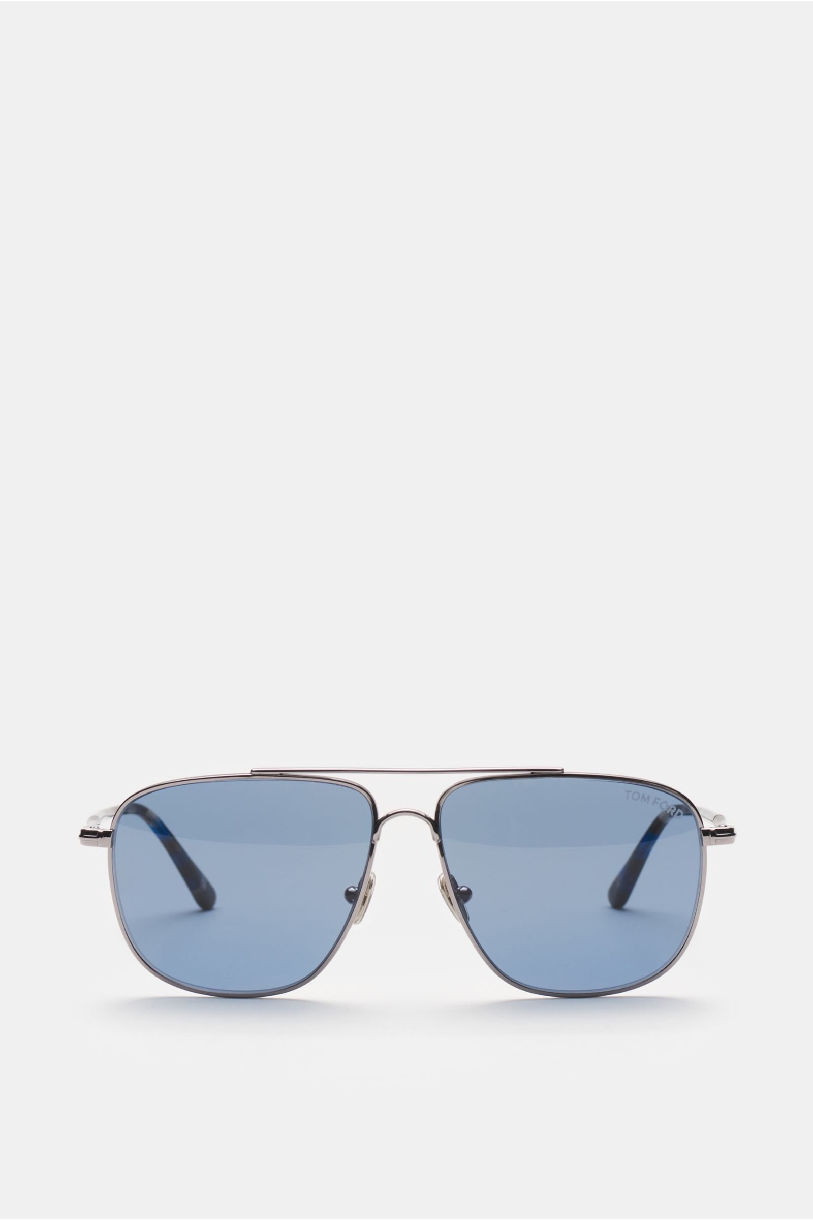 Sonnenbrille 'Len' silber/braun gemustert/blau