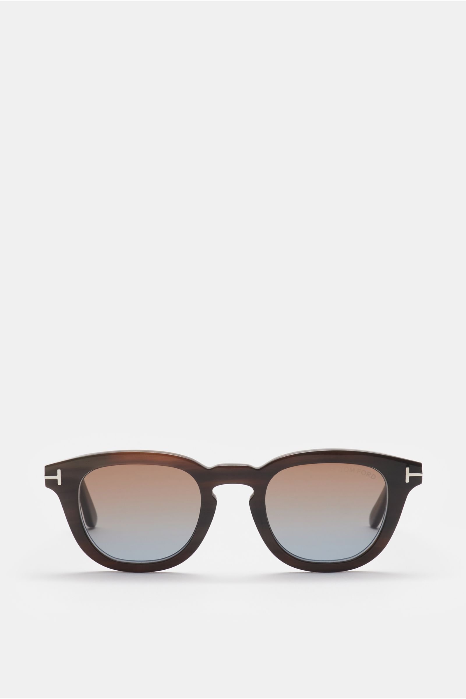 Horn sunglasses 'Private Collection' grey-brown patterned/brown/blue