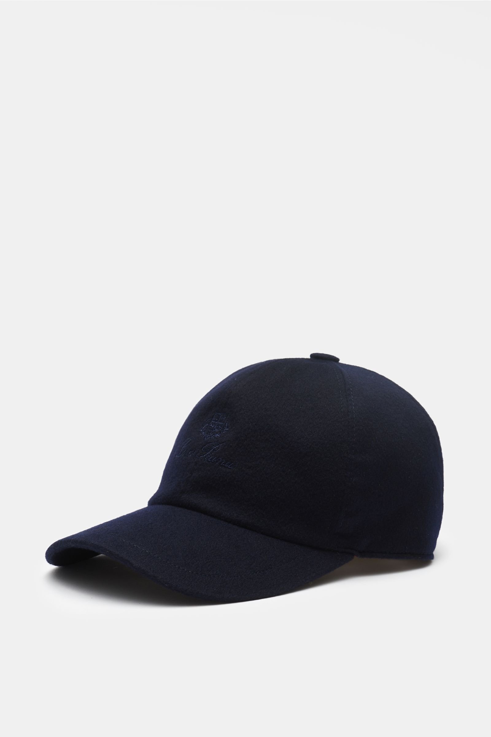 Cashmere baseball cap dark navy