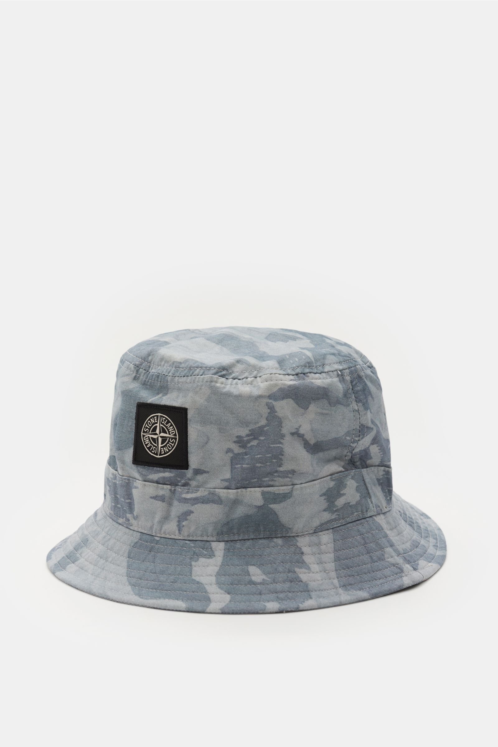 Bucket hat grey-blue patterned