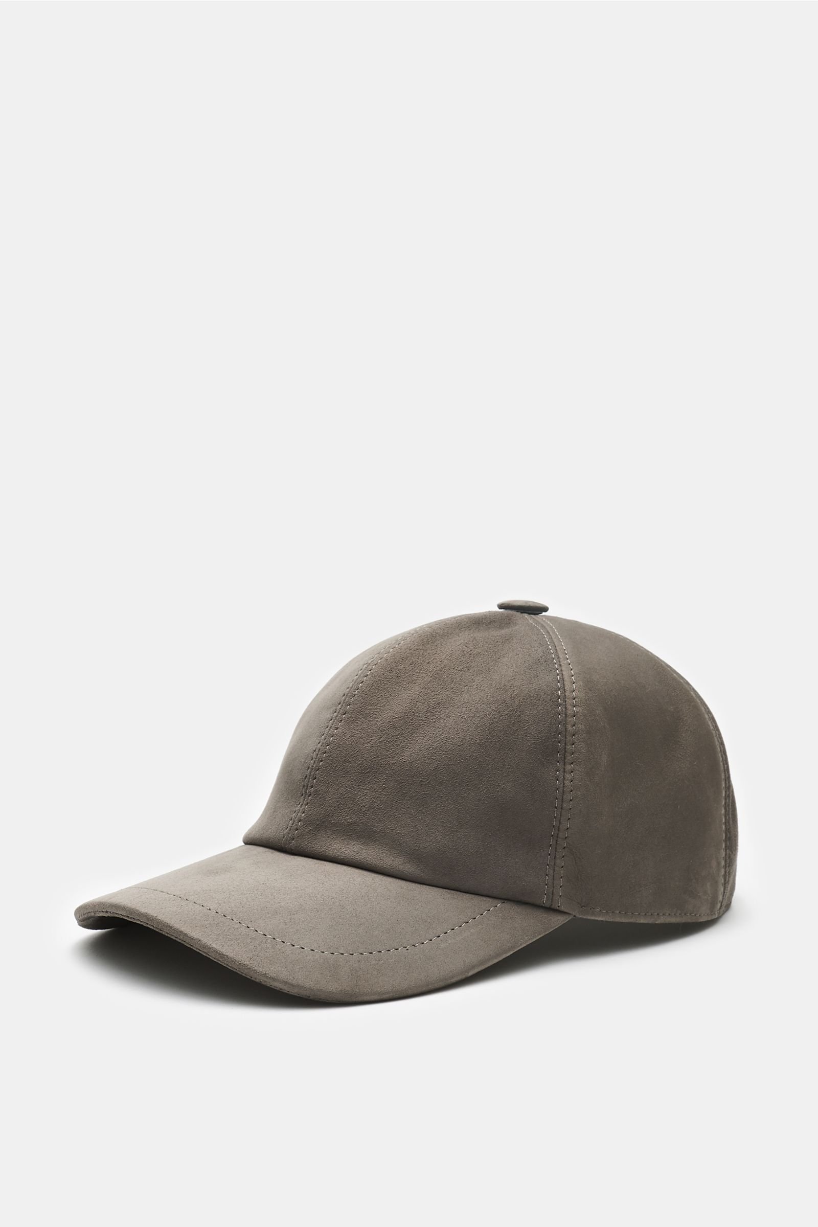 Suede baseball cap grey-brown