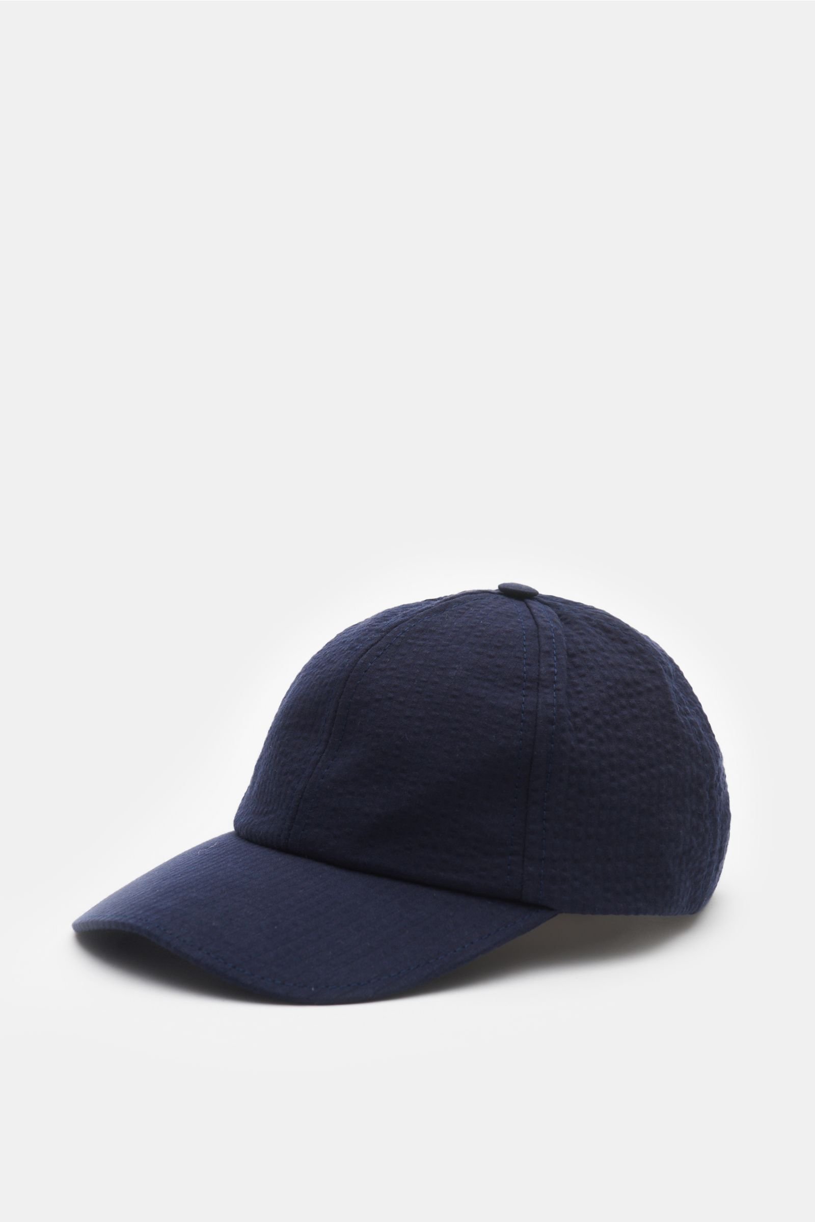 Seersucker baseball cap navy