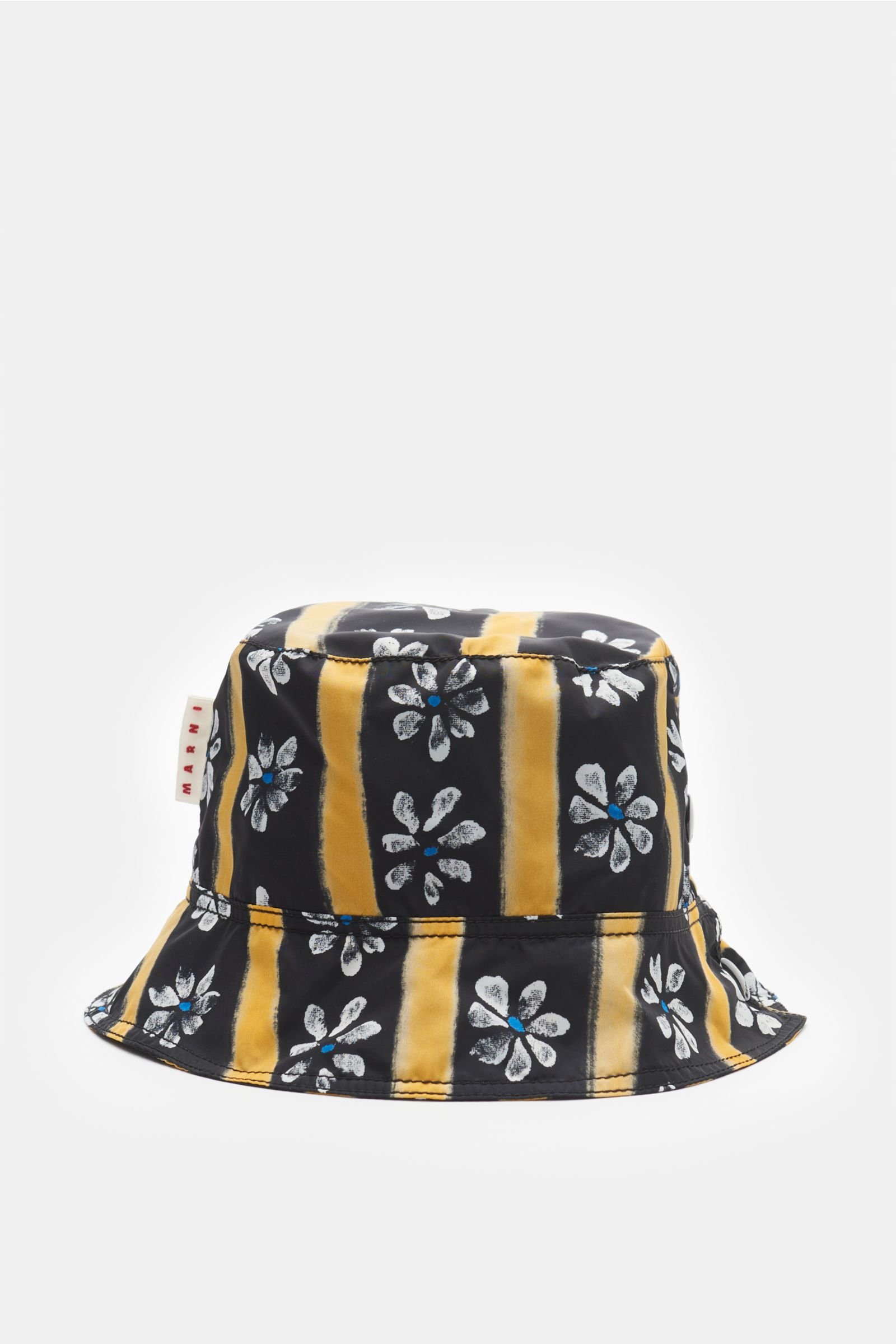 Bucket hat black/yellow patterned