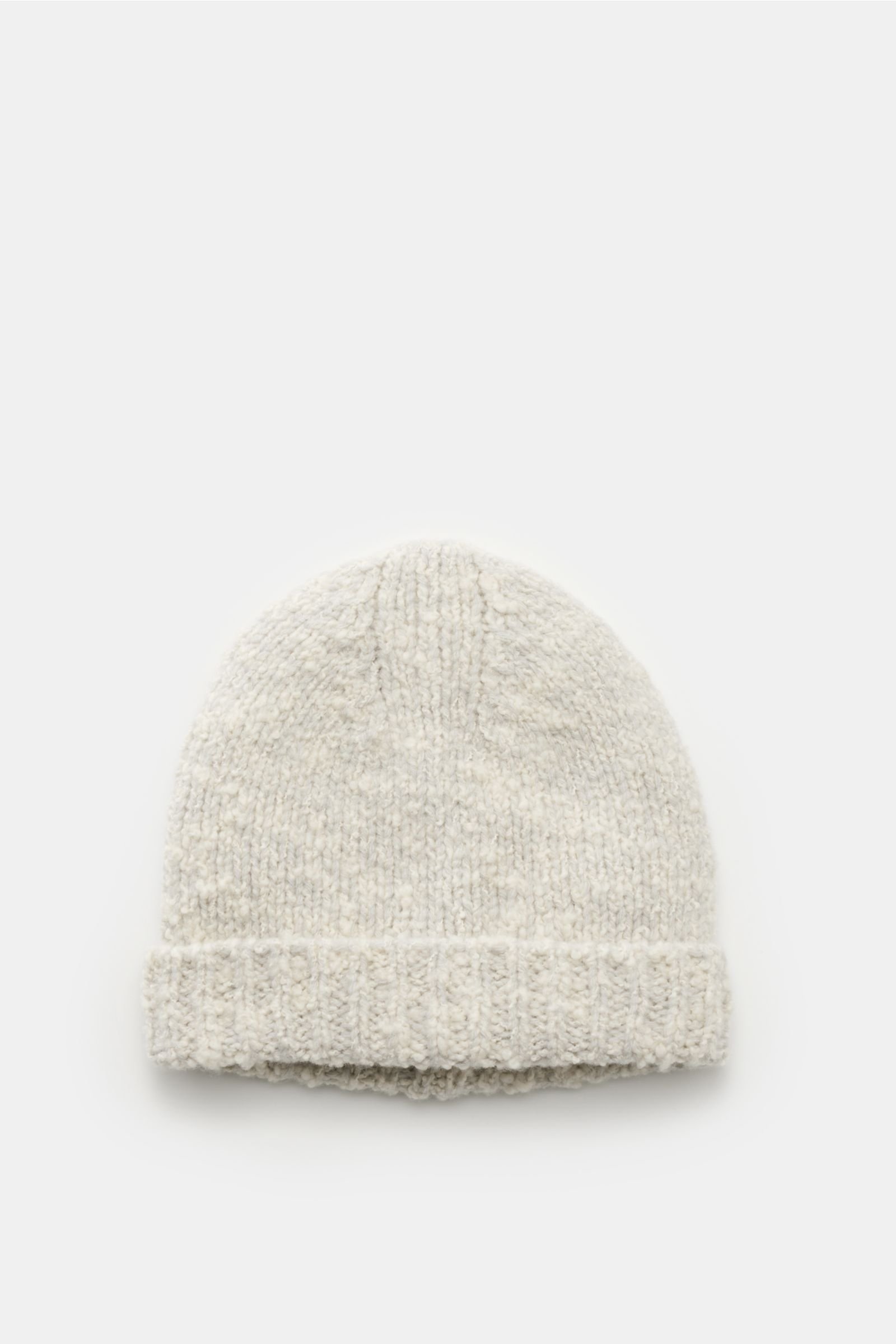 Wool beanie 'Handknit Hat' off-white/light grey