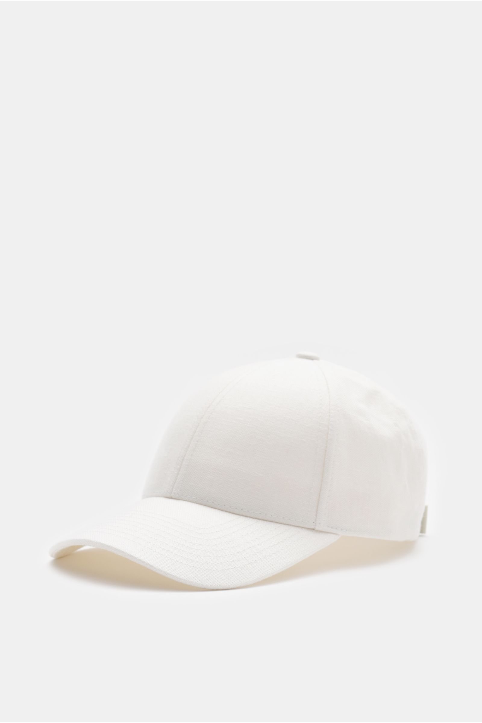 Linen baseball cap white