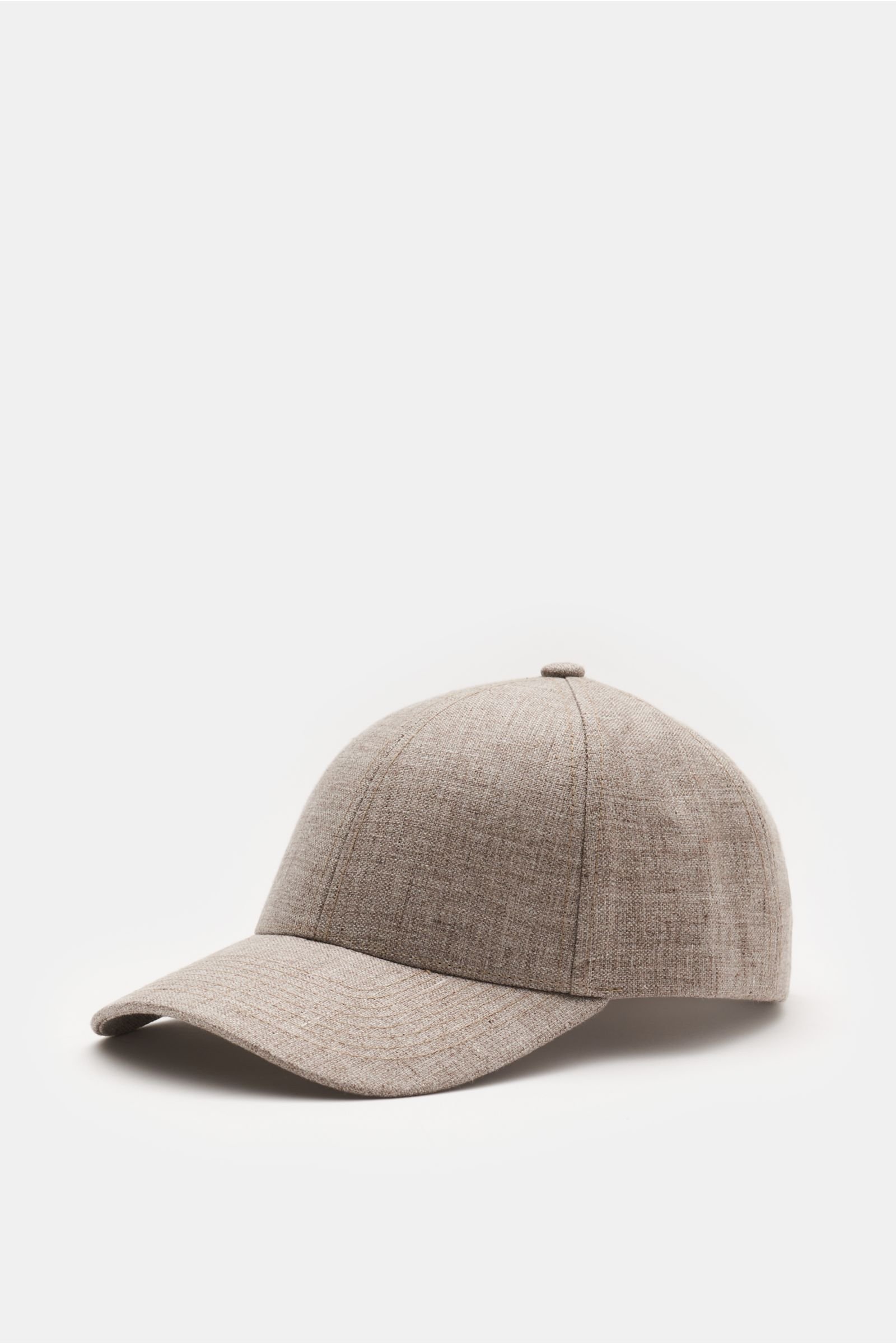 Linen baseball cap grey-brown