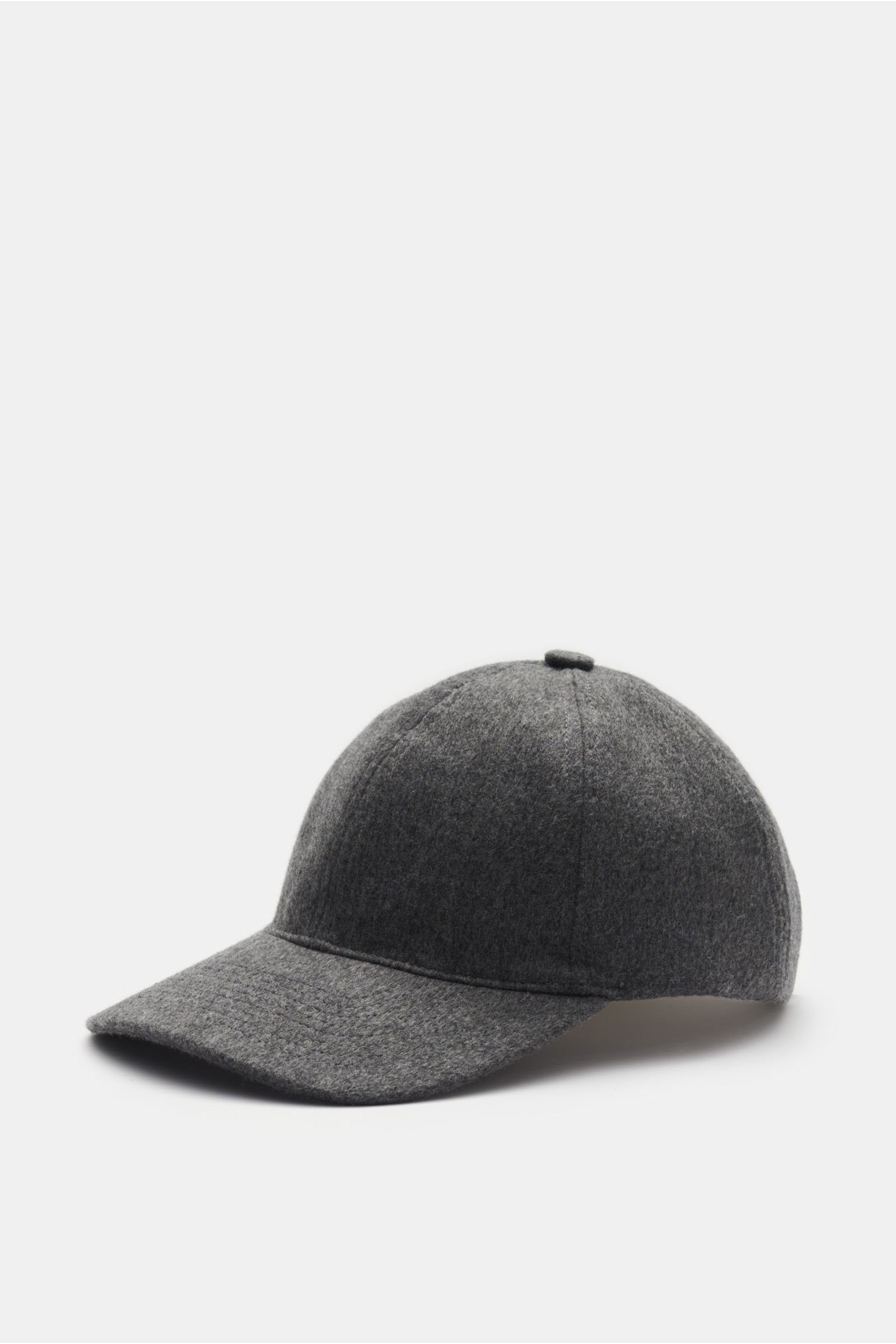 Cashmere baseball cap dark grey