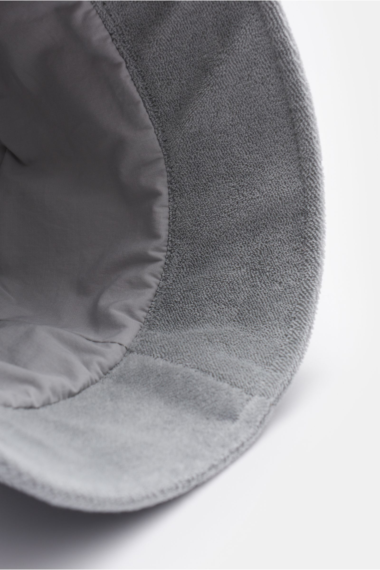 04651/ A trip in a bag Frottee Bucket Hat 'Terry Hat' grau